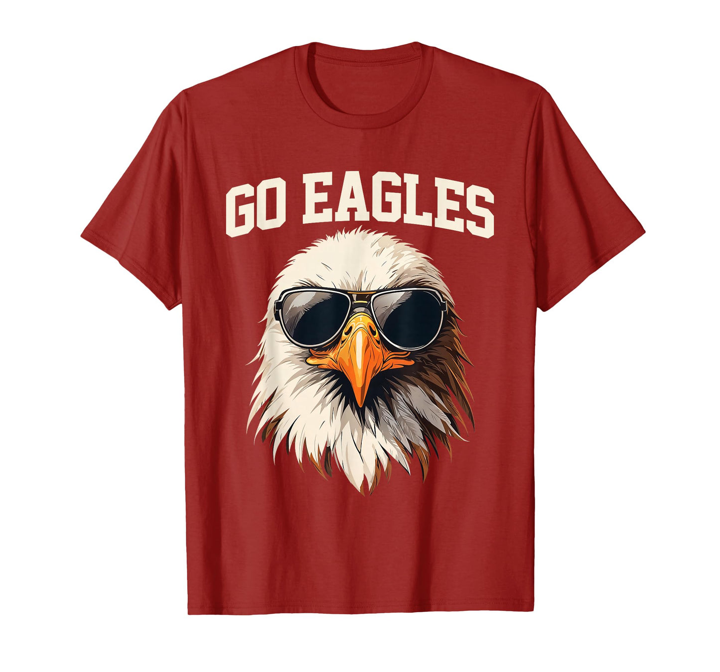Go Eagle Flying Bird Cool Face Eagle With Sunglasses T-Shirt