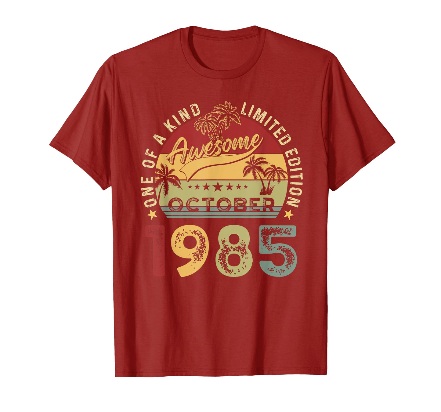 Awesome Since October 1985 Vintage Birthday Gift Men Women T-Shirt