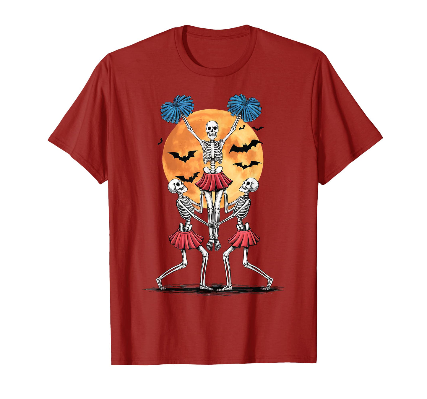 Skeleton Cheerleader Cheerleading T-Shirt