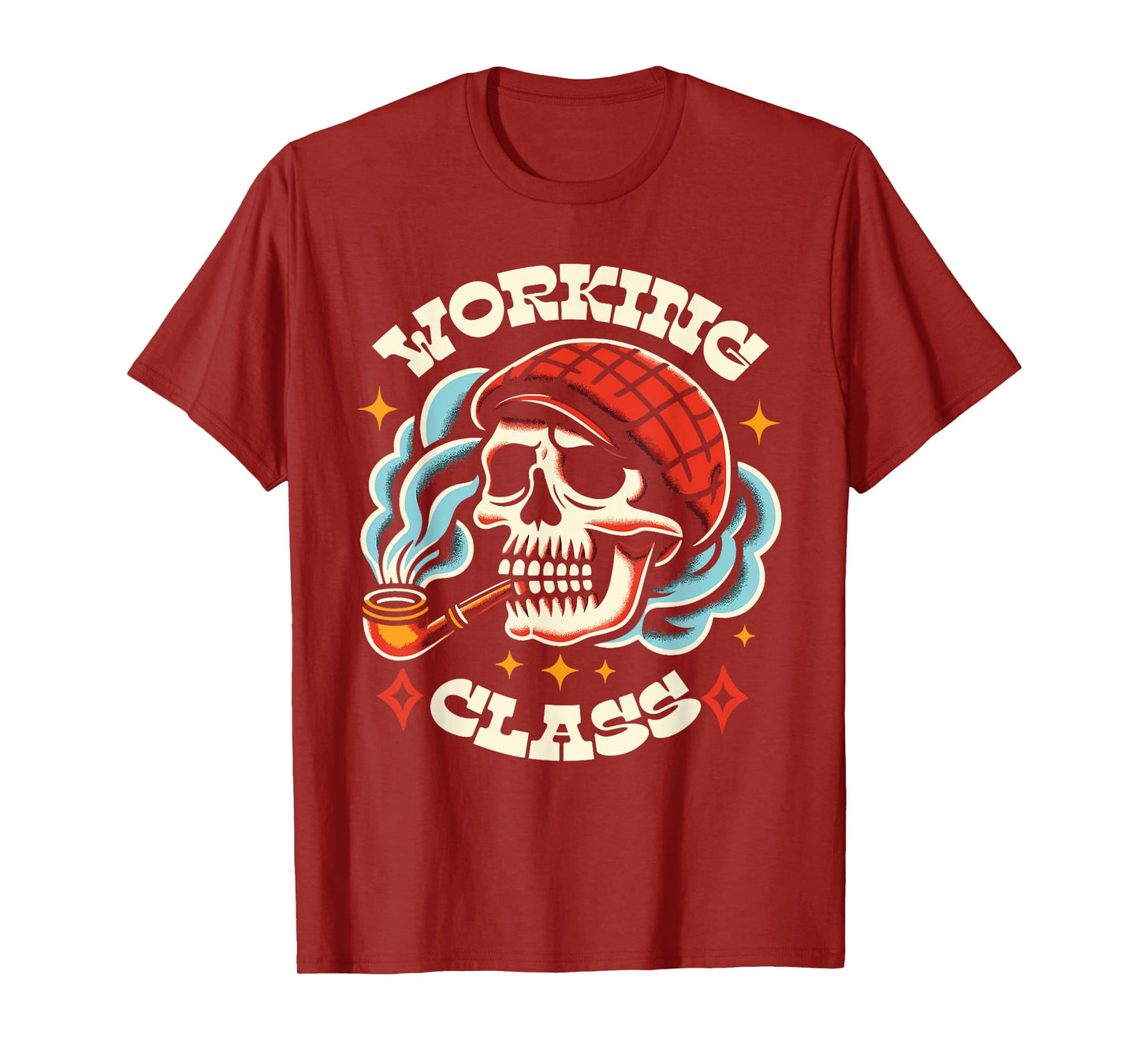 Working Class Skull Traditional Tattoo Artist Inked T-Shirt