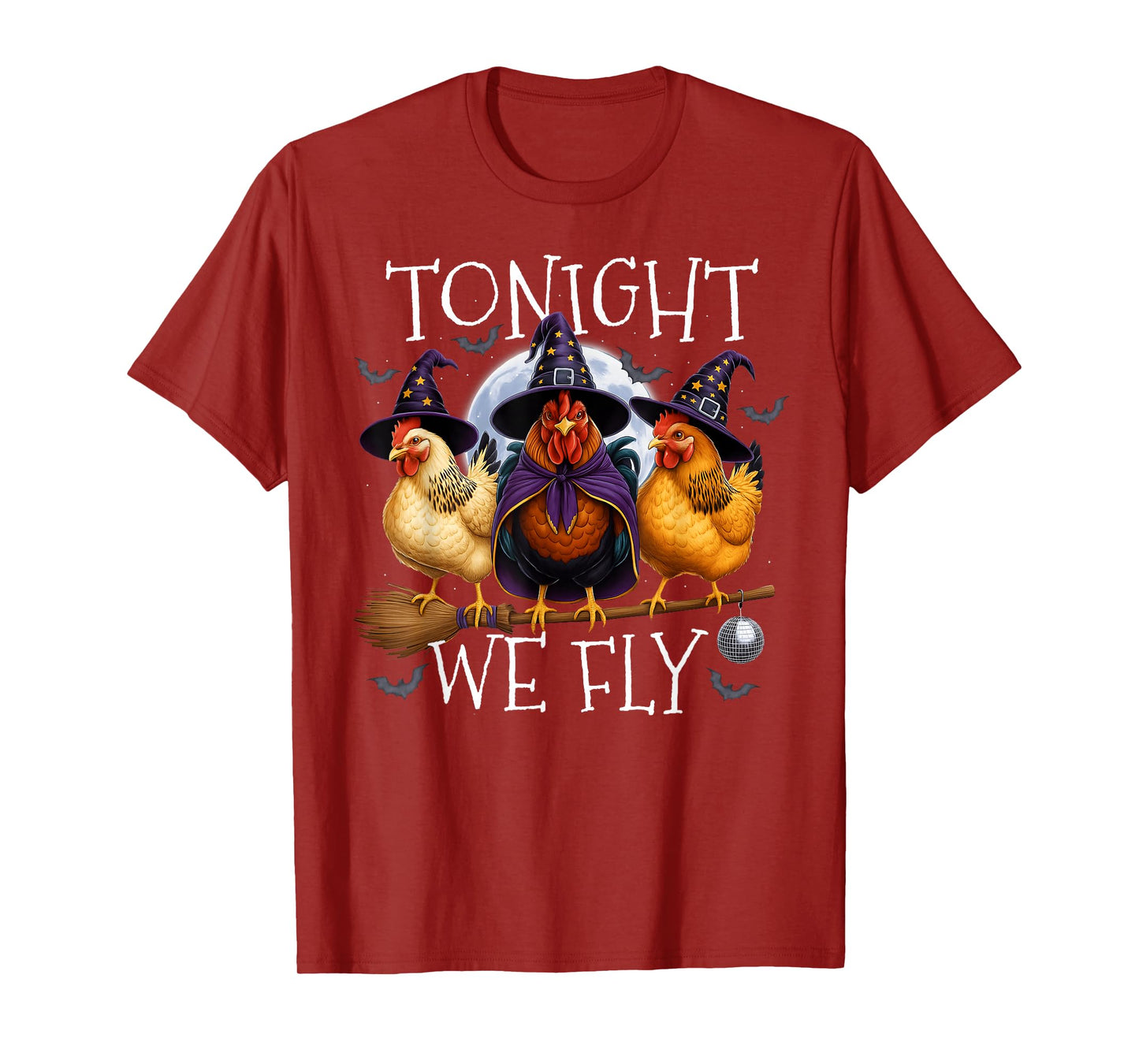 Funny Tonight We Fly Chicken Spooky Season Halloween Farm T-Shirt