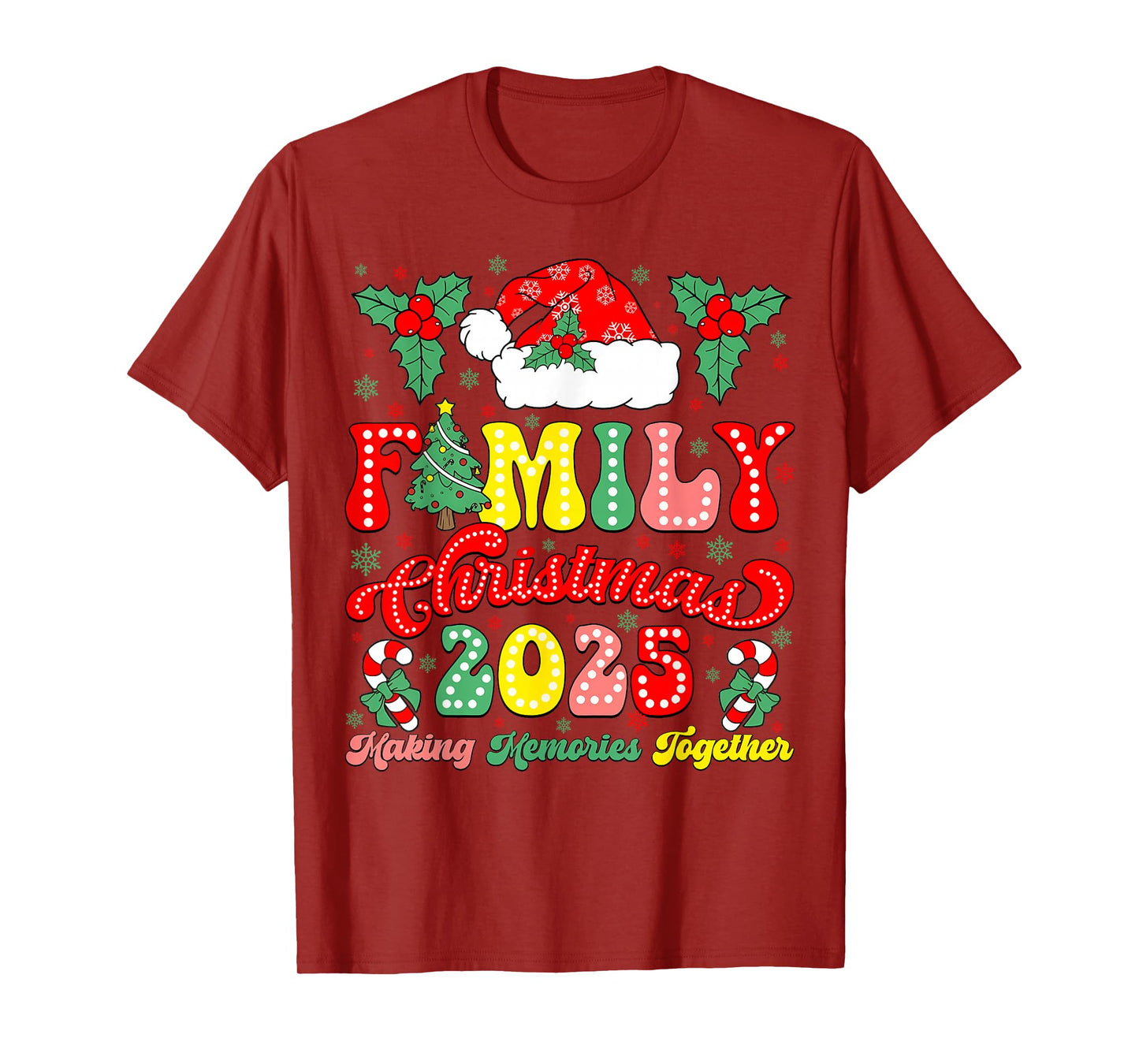 Family Christmas 2025 Matching Outfit Xmas Squad Santa T-Shirt