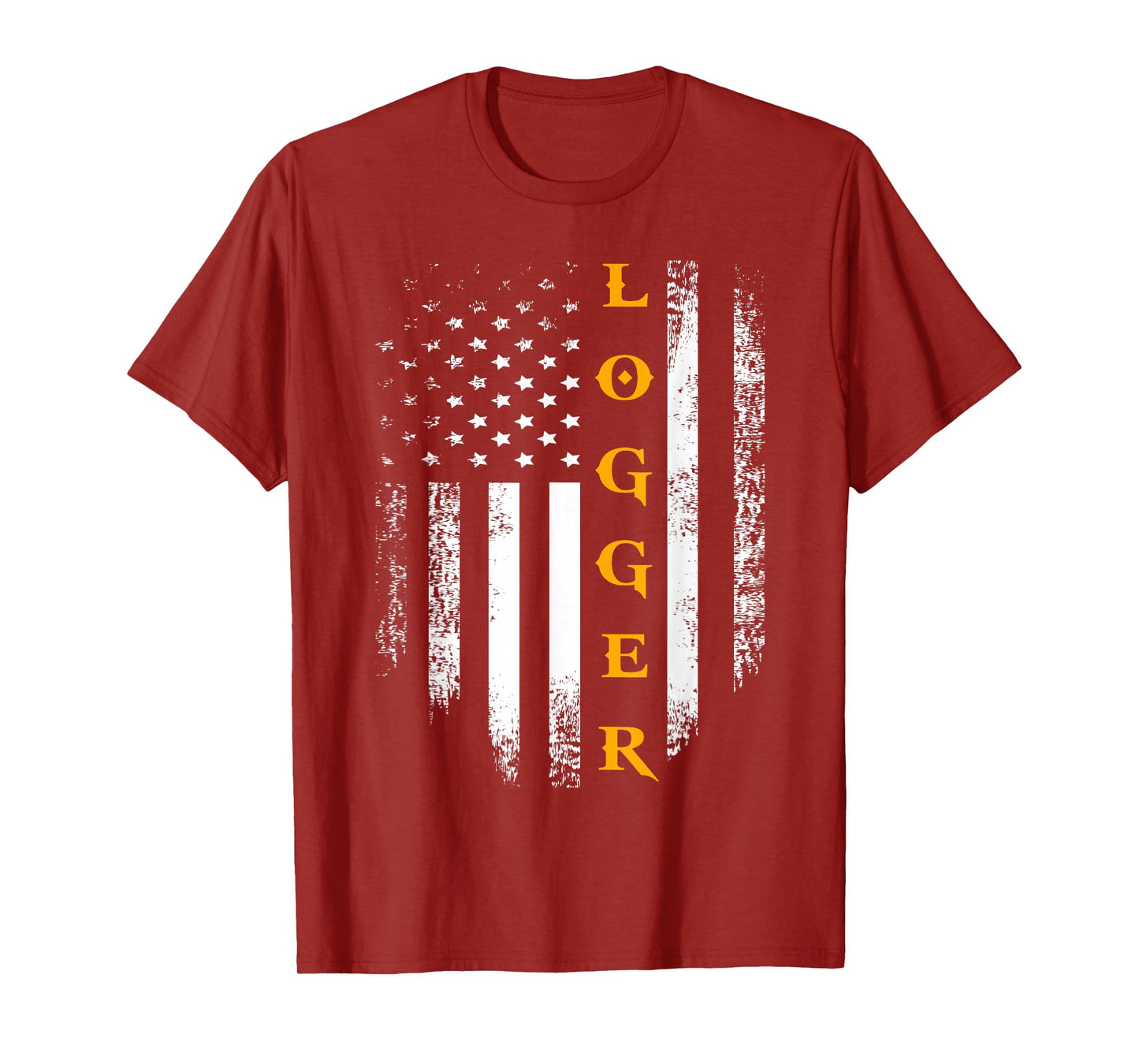 Vintage Logger With American Flag Logging/Carpenter Gift T-Shirt