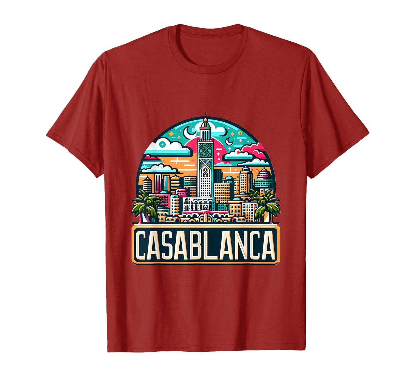 Morocco Casablanca Skyline Moroccan Costume T-Shirt
