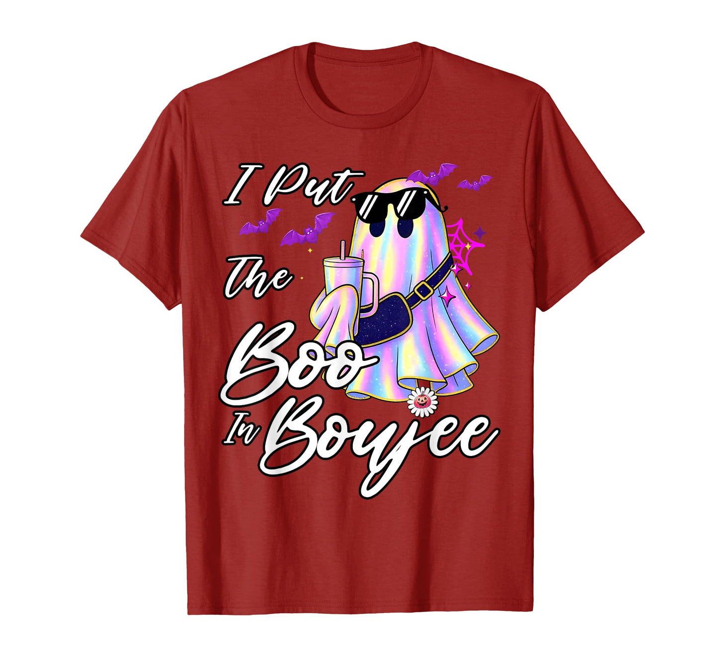I Put The Boo in Boujee Funny Leopard Boujie Ghost Halloween T-Shirt