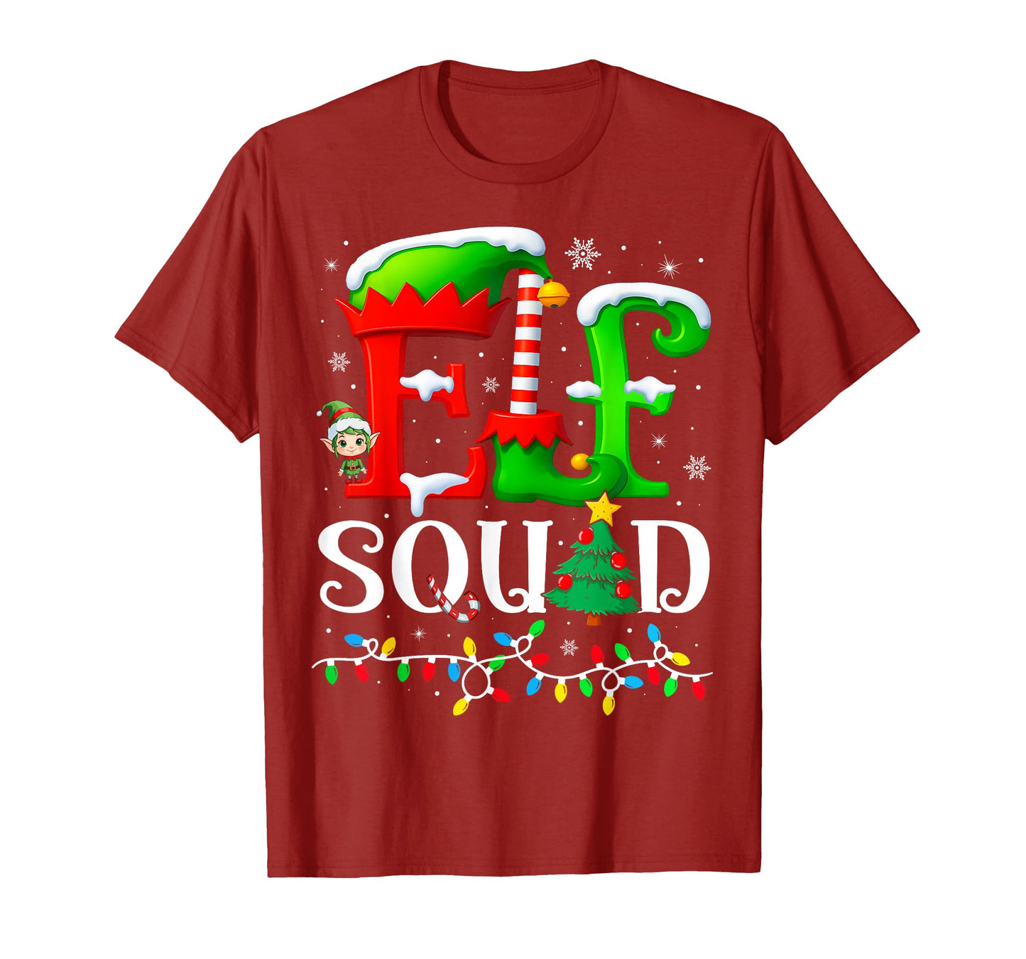 Elf Squad Christmas Family Matching Pajamas Elf Boys Kid Men T-Shirt