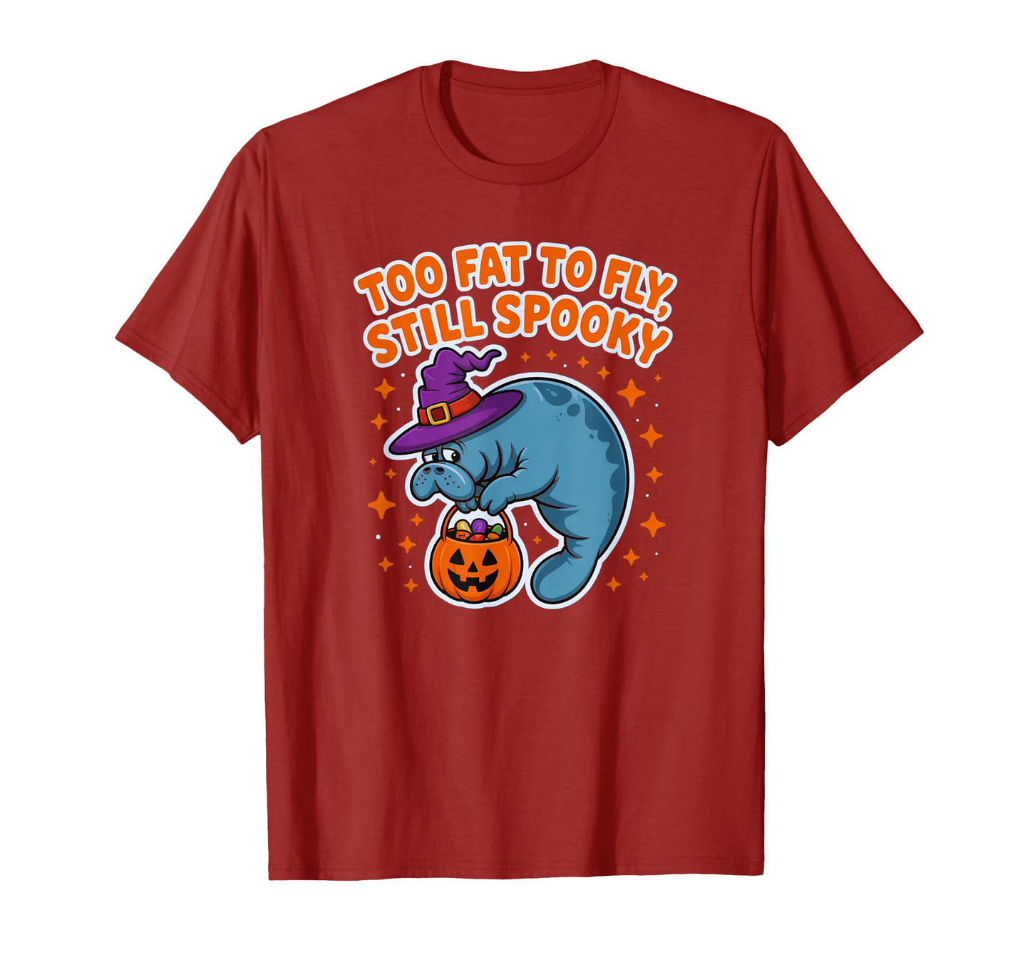 Manatee Witch Hat Halloween Candy Bucket T-Shirt