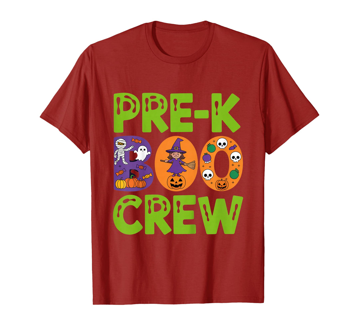 Pre-K Boo Crew Halloween Outfit for Kids Teachers and Family T-Shirt