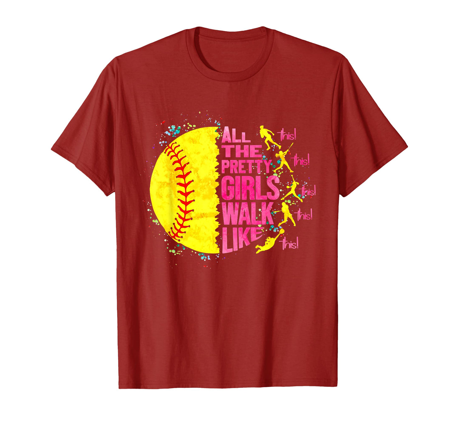 All The Pretty Girls Vintage Softball Game Day Sports Women T-Shirt