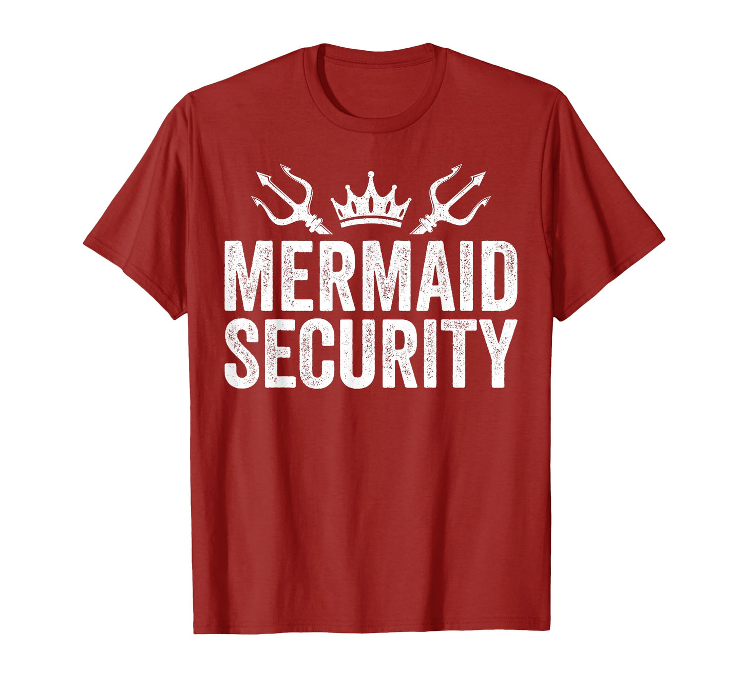 Mermaid Security Halloween Costume Dad Mom Boy T-Shirt