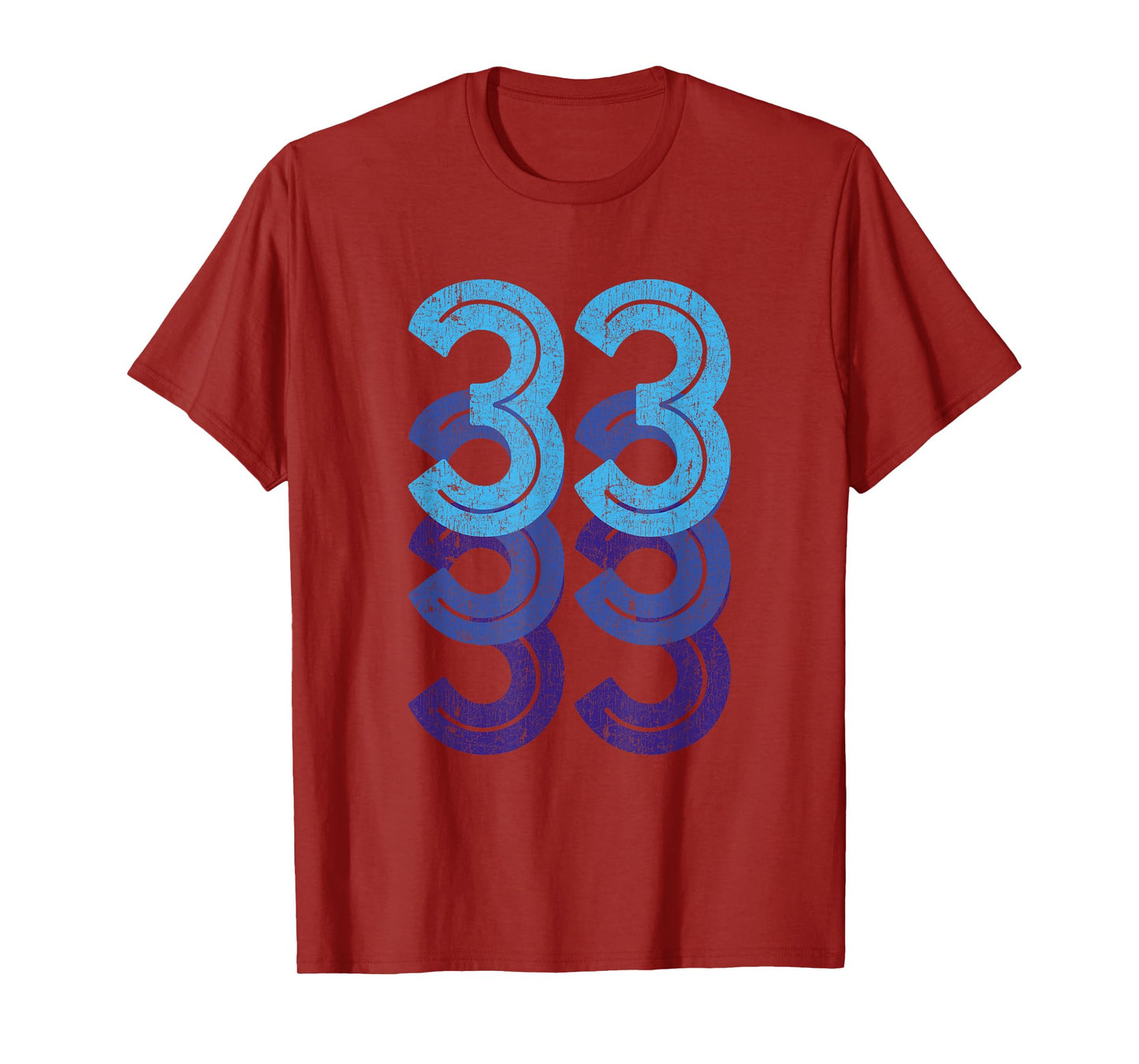 33 T Shirt 33rd Birthday Gift Sports Team Year Age T-shirt T-Shirt