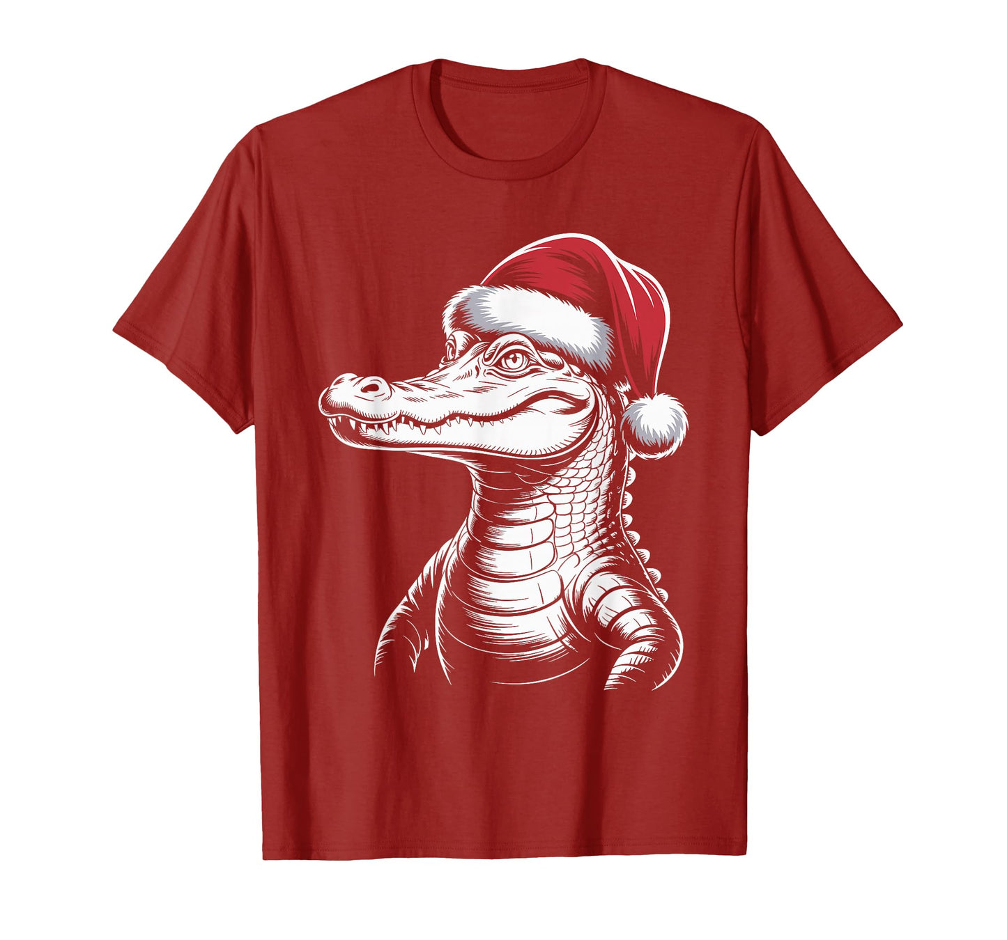 Alligator Santa Hat Christmas Crocodile Xmas T-Shirt