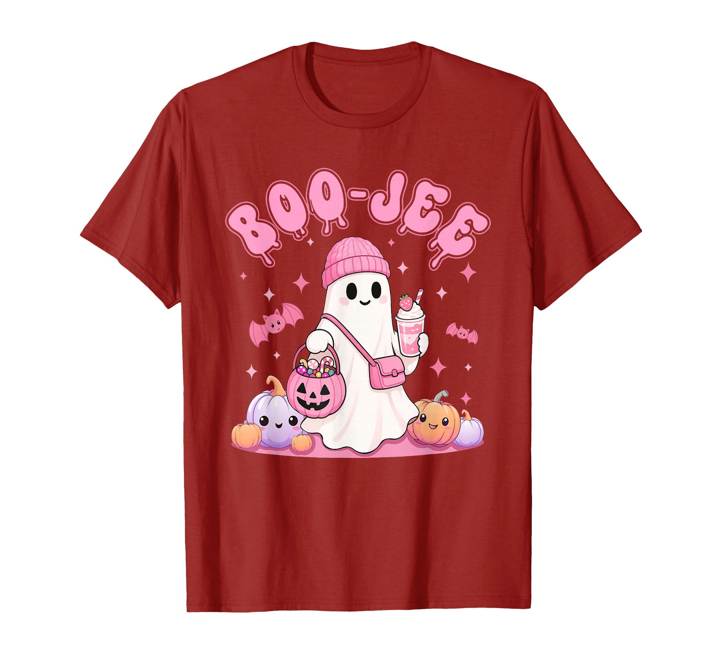 Coquette Leopard Ghost Coffee Boo-JEE Halloween Boujee Ghost T-Shirt
