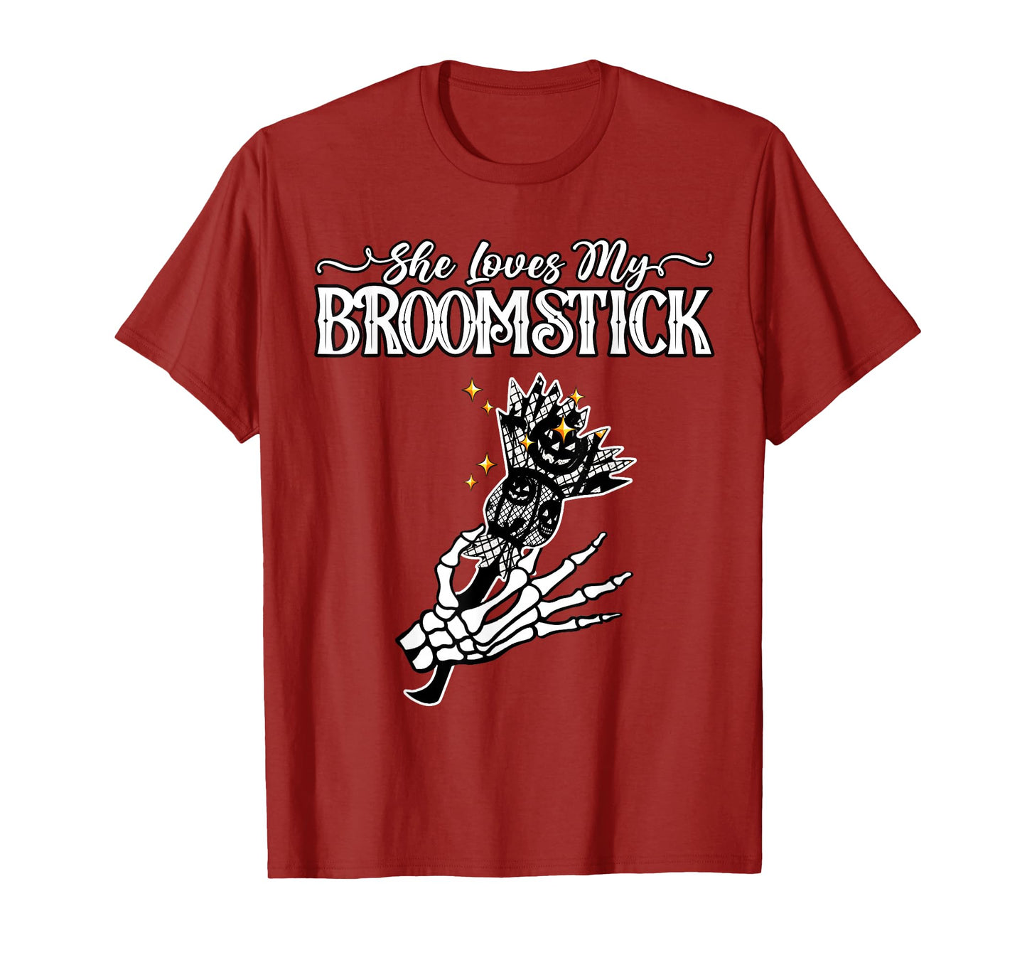 She Loves My Broomstick I Like Her Pumpkins Couple Halloween T-Shirt
