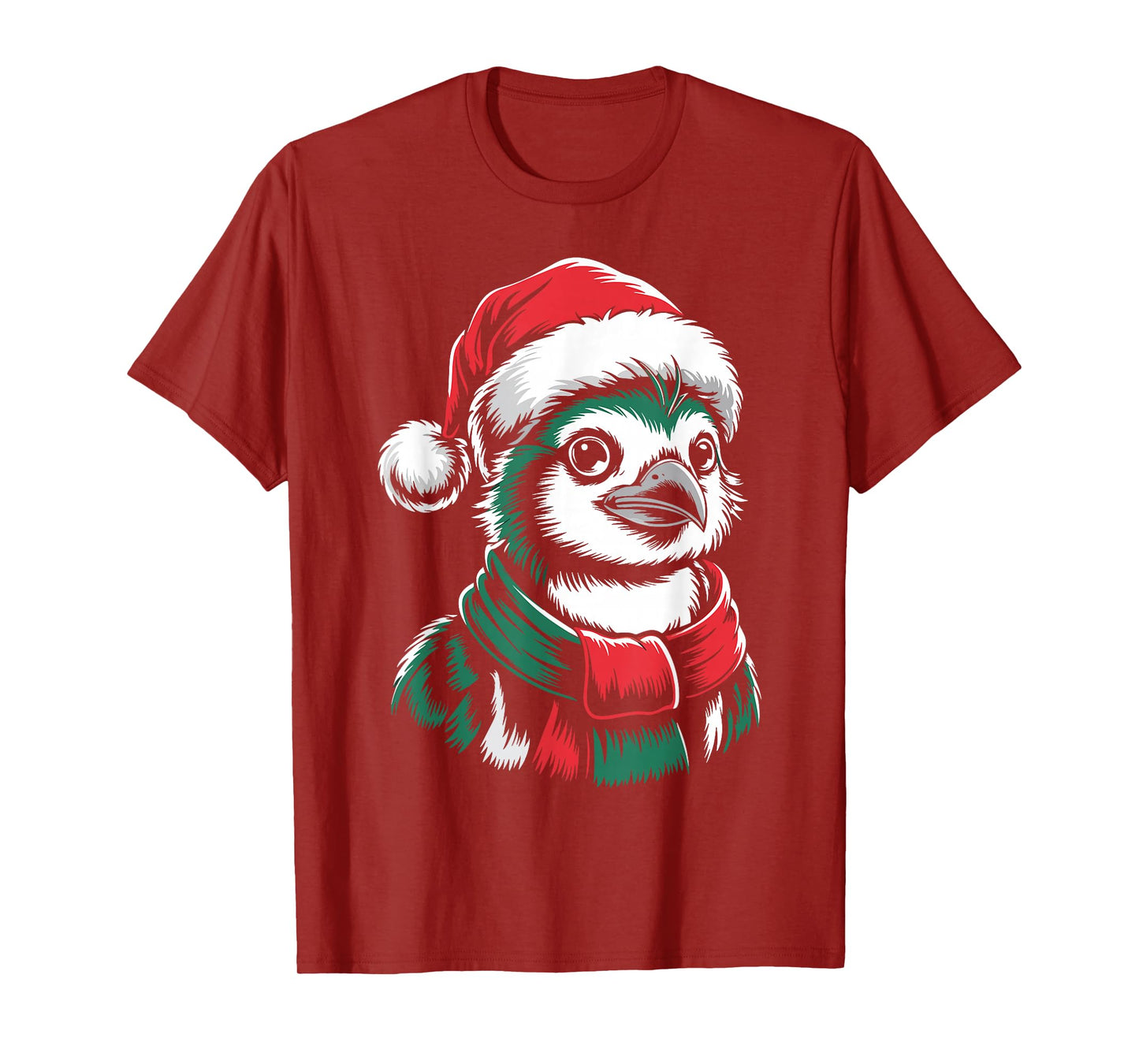 Quetzal Xmas Santa Hat Scarf Christmas Costume T-Shirt