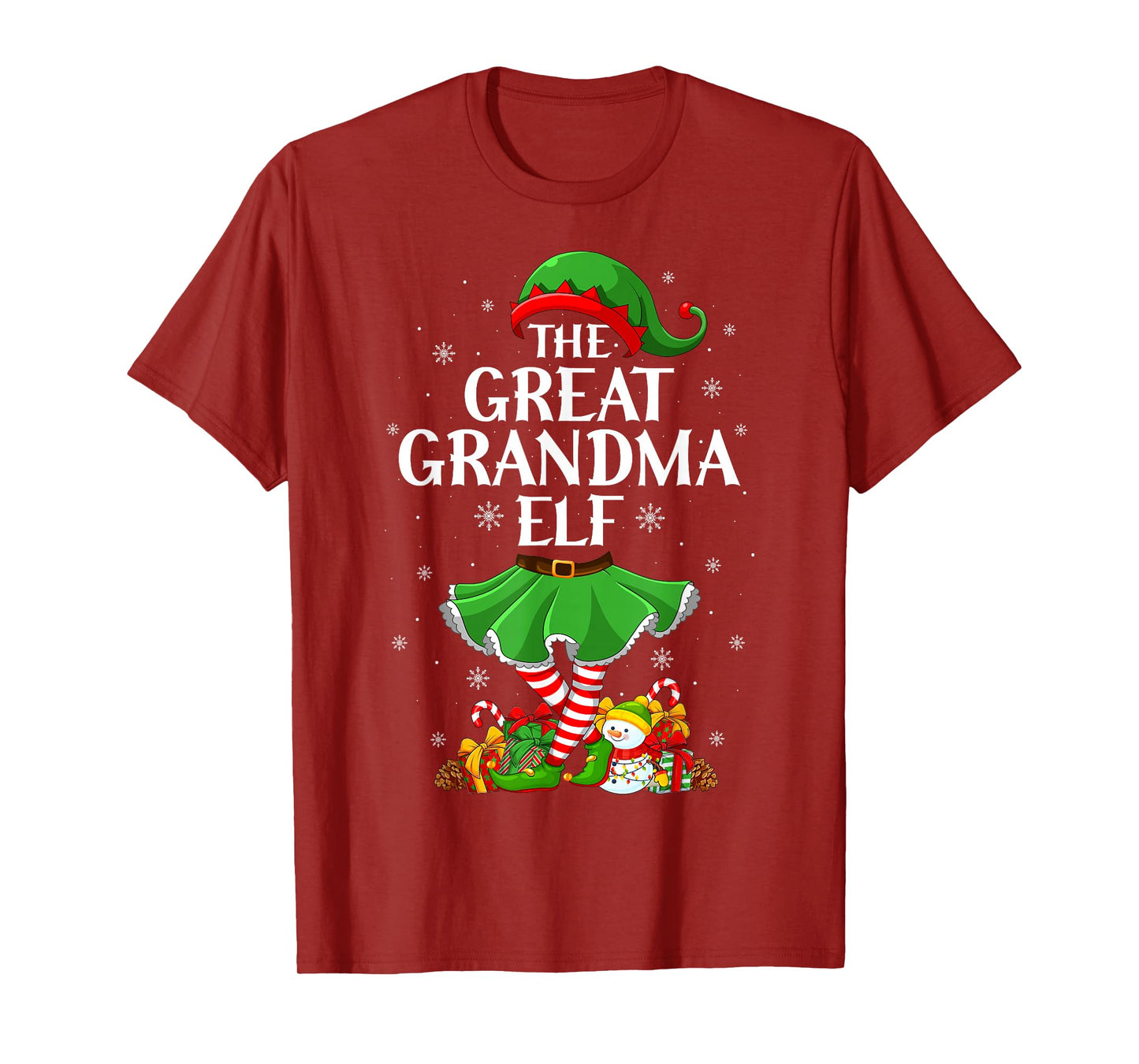 Great Grandma Elf Christmas Family Elf Squad Xmas Girl Women T-Shirt