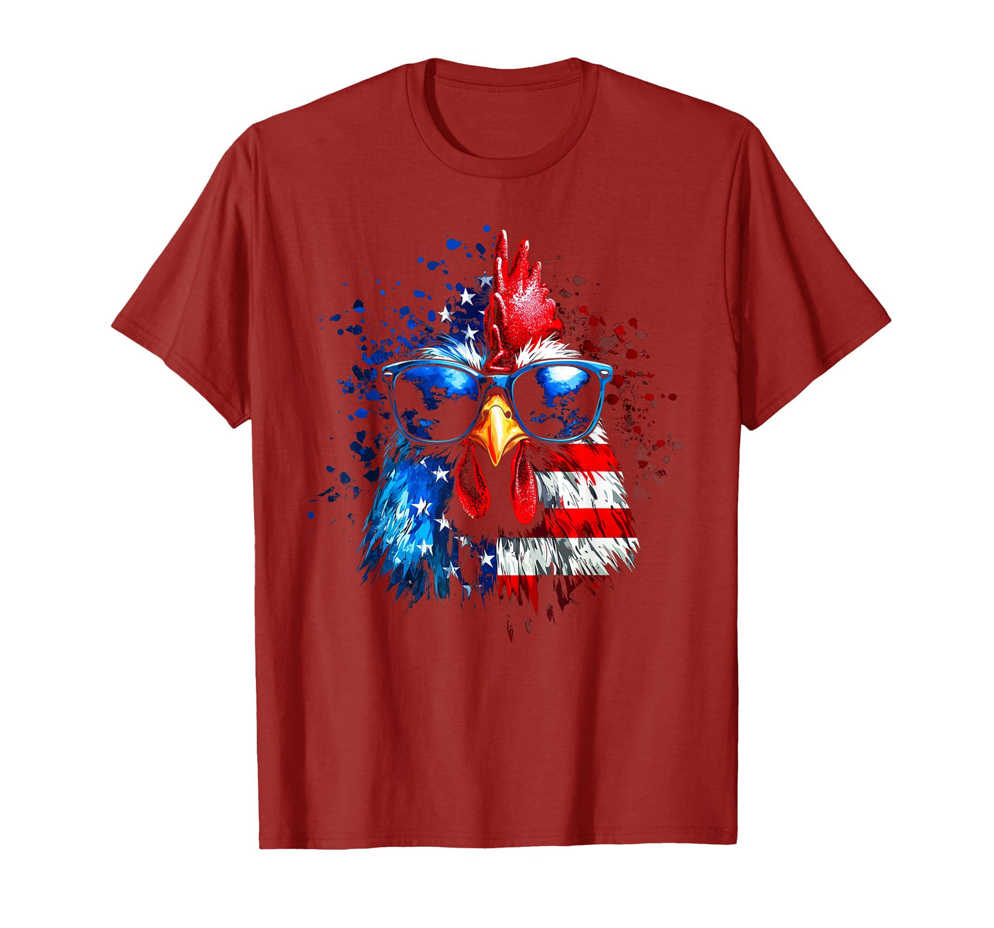 Patriotic Chicken American Flag 4th Of July Farmer Animal T-Shirt