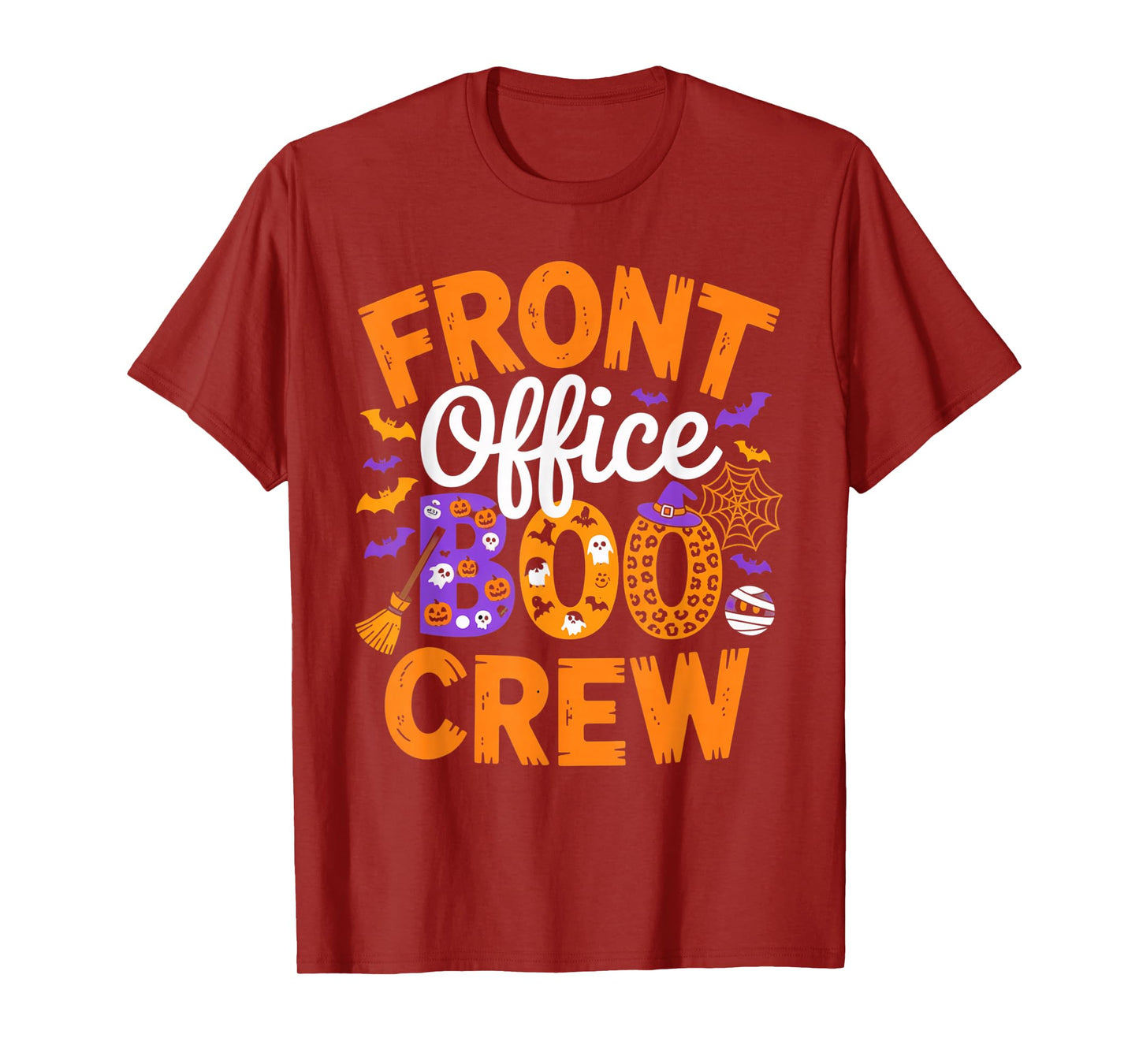 Front Office Boo Crew Spooky Halloween Matching Group Outfit T-Shirt