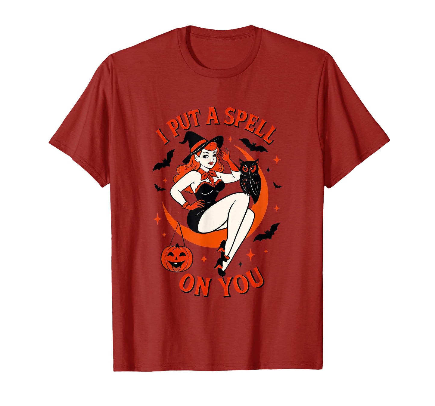I Put A Spell On You Retro Witch T-Shirt