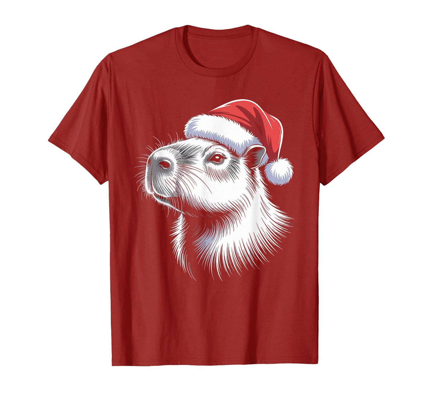 Capybara Santa Hat Christmas Xmas T-Shirt