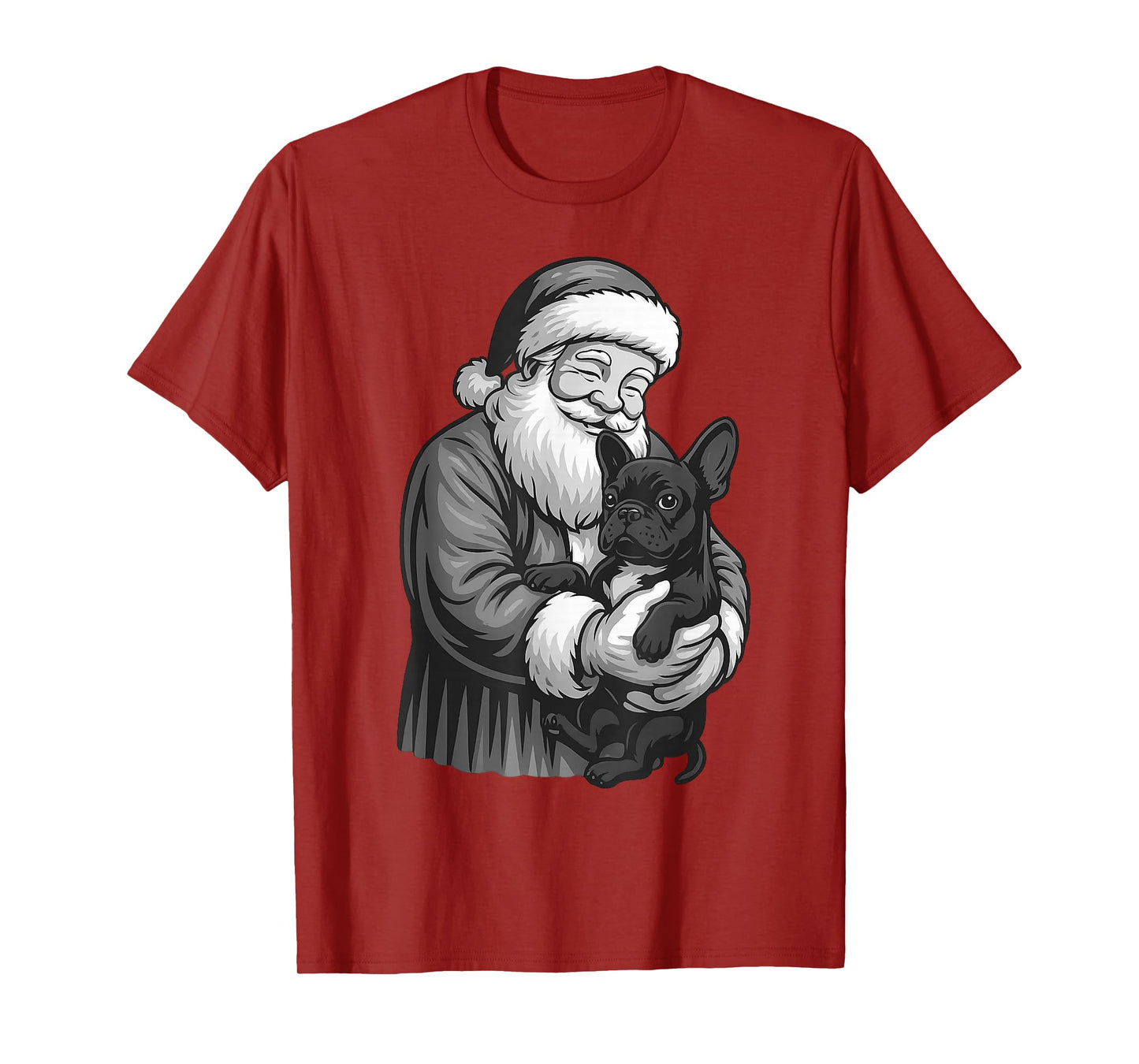 French Bulldog Santa Claus Christmas Dog Lover T-Shirt