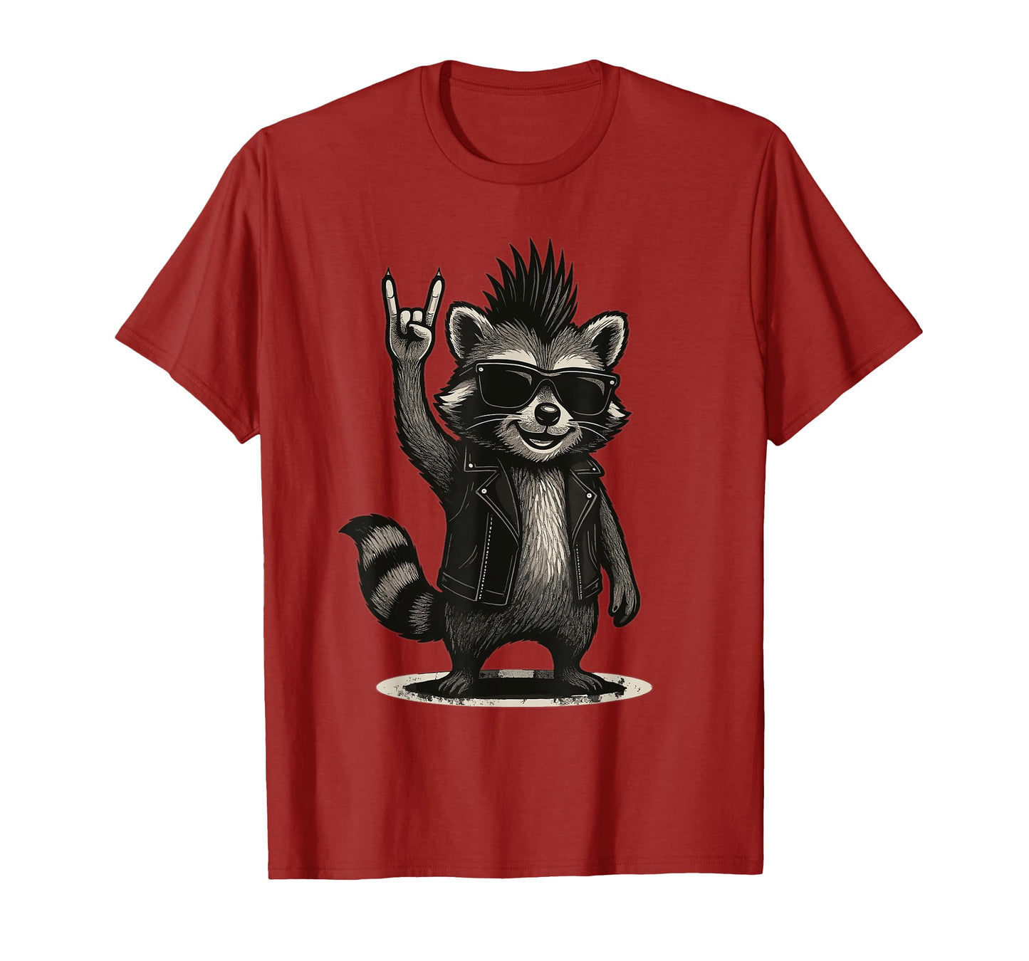 Raccoon Punk Rock Music Vintage T-Shirt