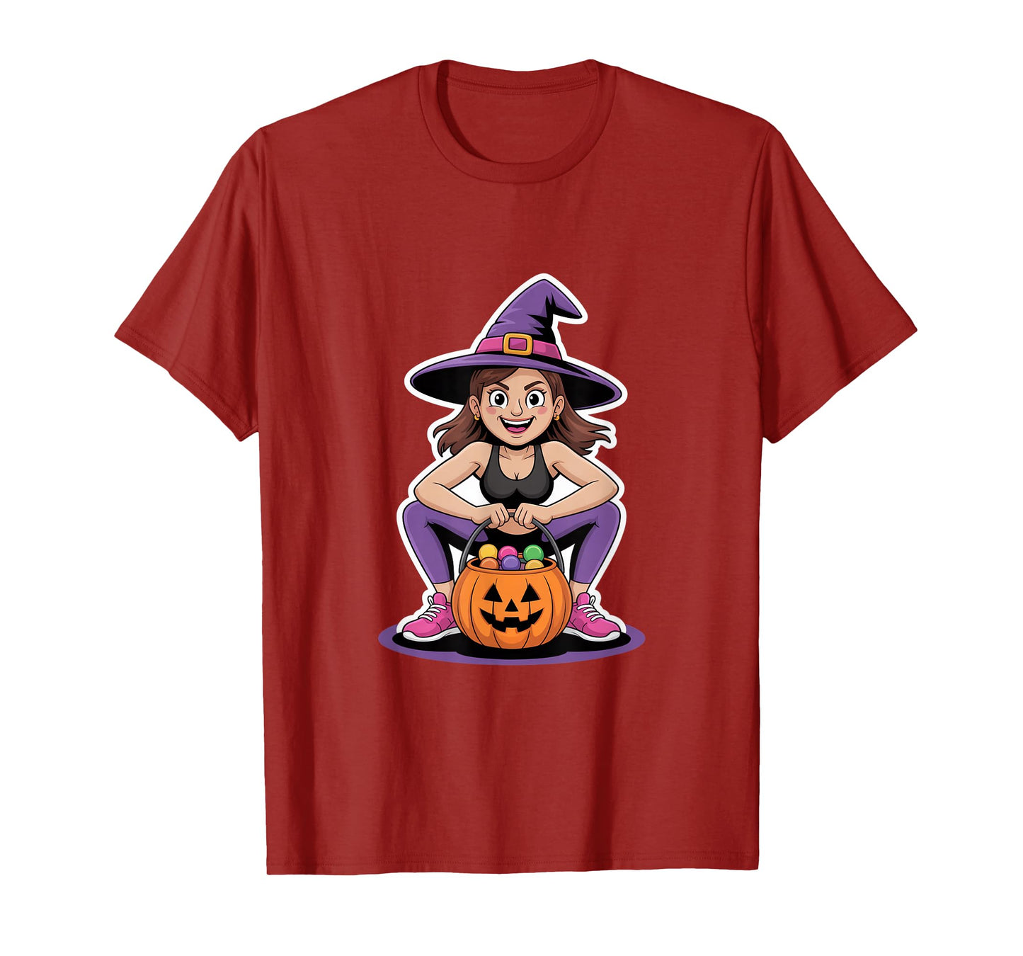 Witch Trick Or Treat Halloween Candy Bucket T-Shirt