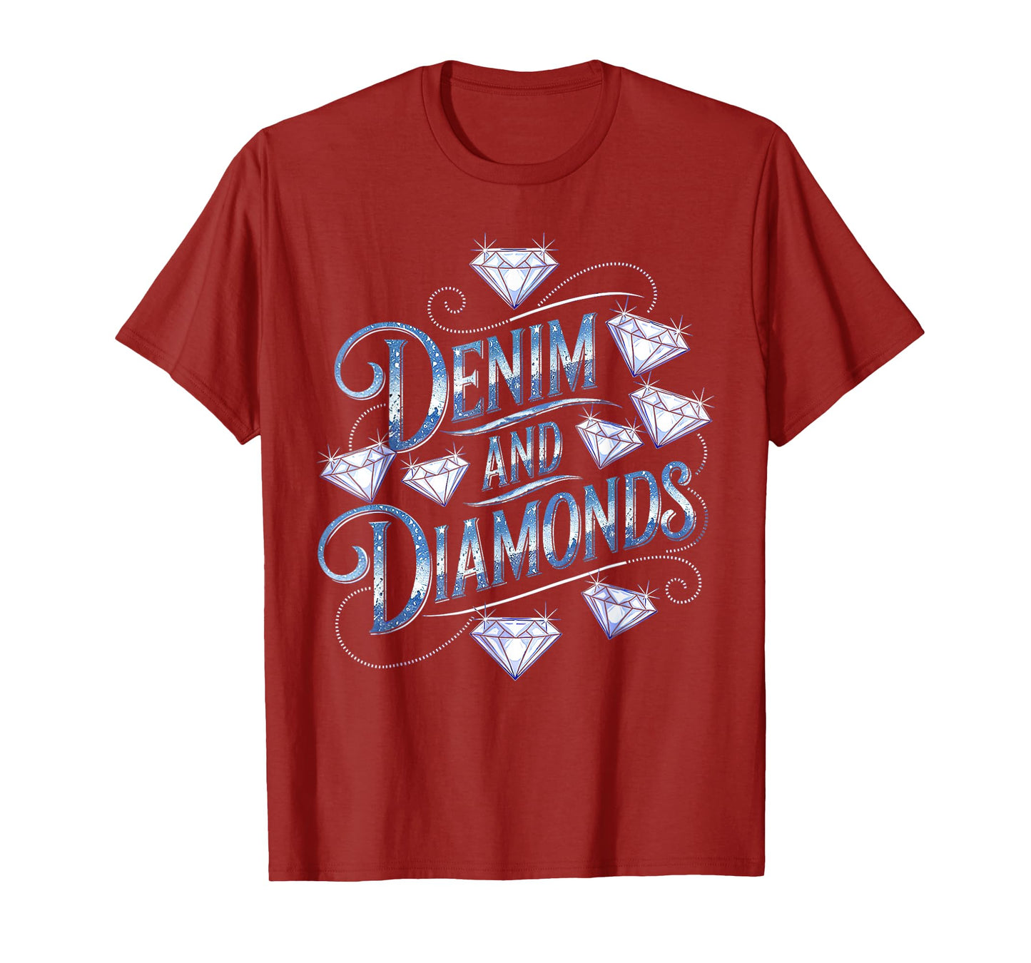 Denim and Diamonds Country Western Bachelorette Party Girl T-Shirt