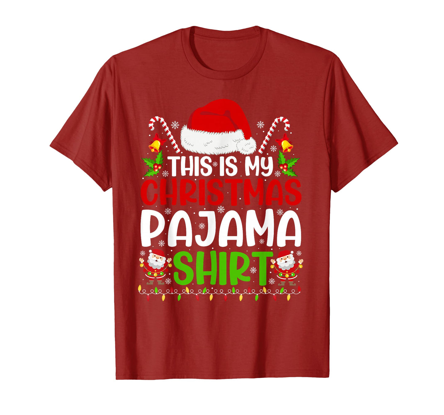 This is My Christmas Pajama Funny Xmas PJs Men Women Family T-Shirt