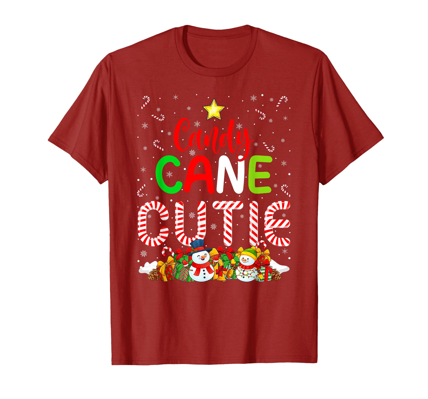 Candy Cane Cutie Christmas Pajama Costume Adults and Kids T-Shirt