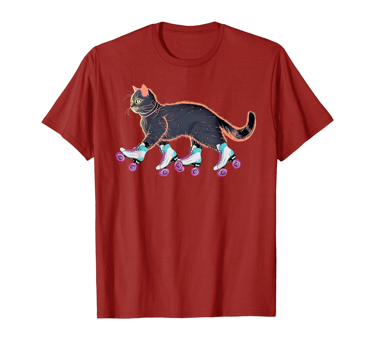 Roller Skating Cat Roller Derby Cats Skater girls woman T-Shirt