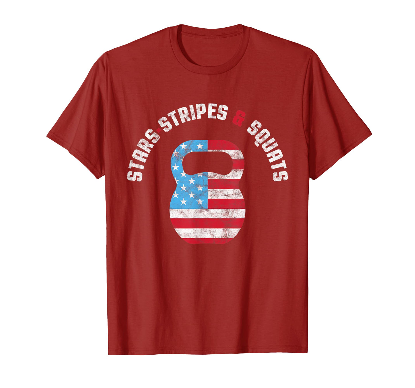 stars stripes and squad Workout Gym USA Flag 4th July T-Shirt