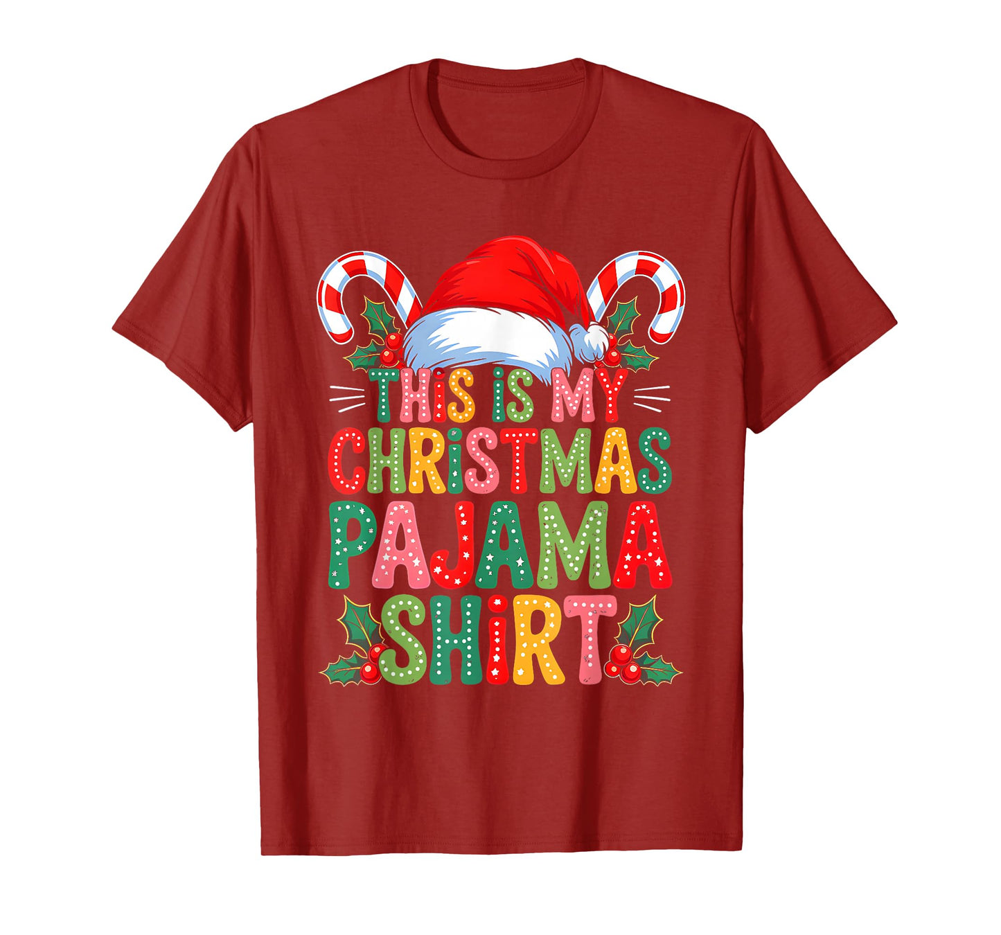 Groovy This is My Christmas Pajama Shirt Funny Xmas Family T-Shirt
