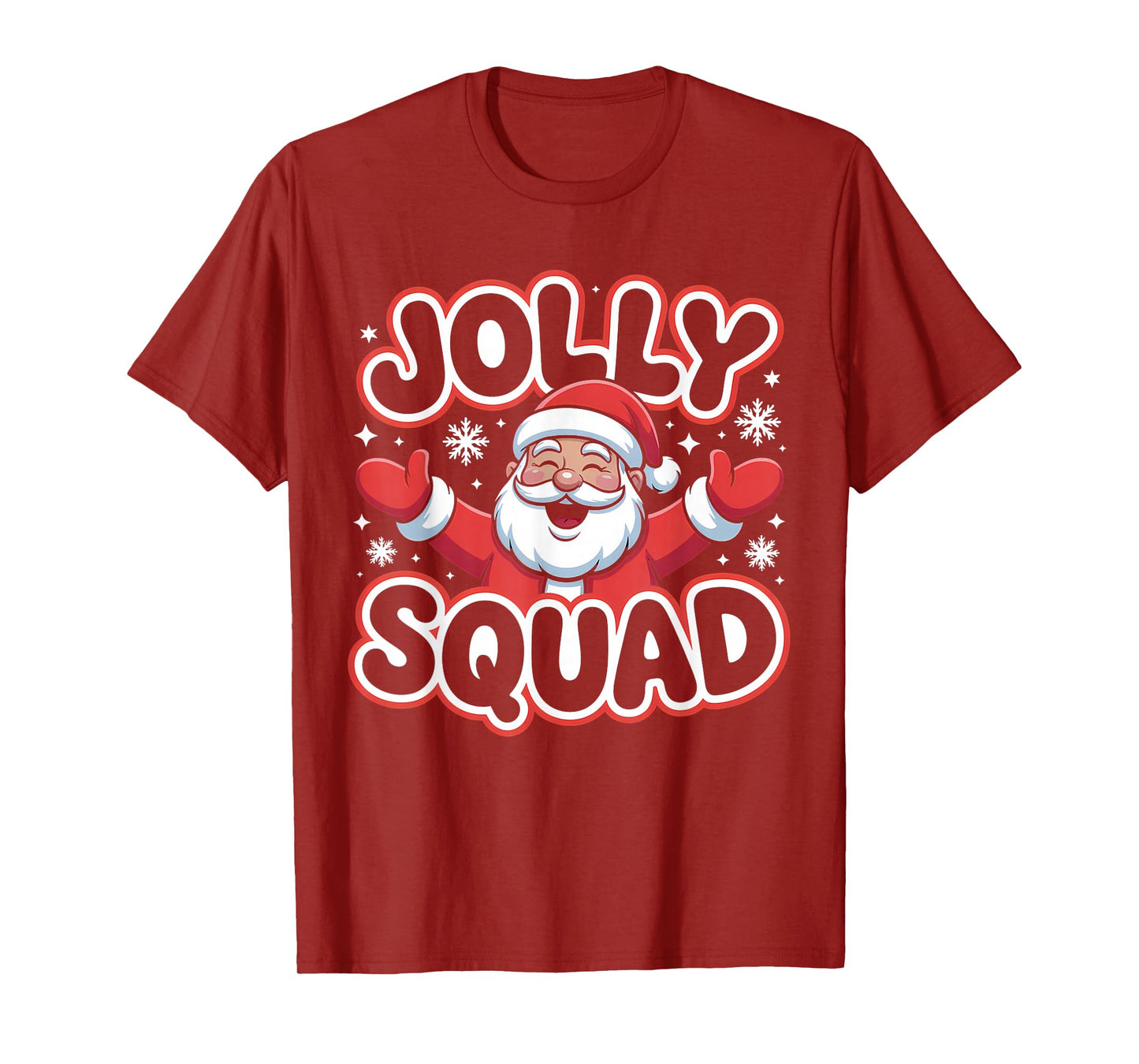 Jolly Squad Funny Santa Christmas Holiday T-Shirt