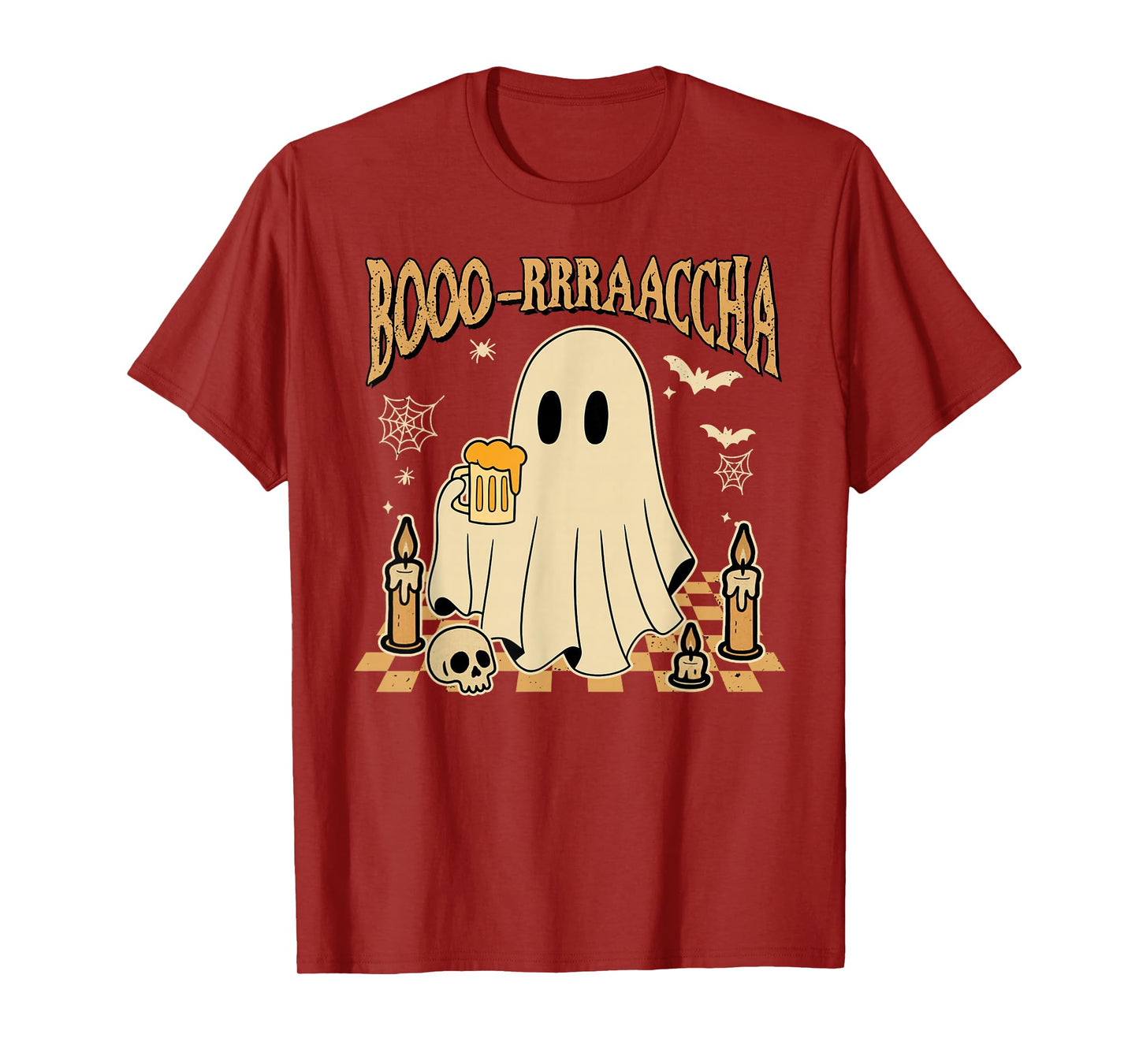 Mexican Spanish Boo Drinking Beer Halloween Boo-rrraaccha T-Shirt