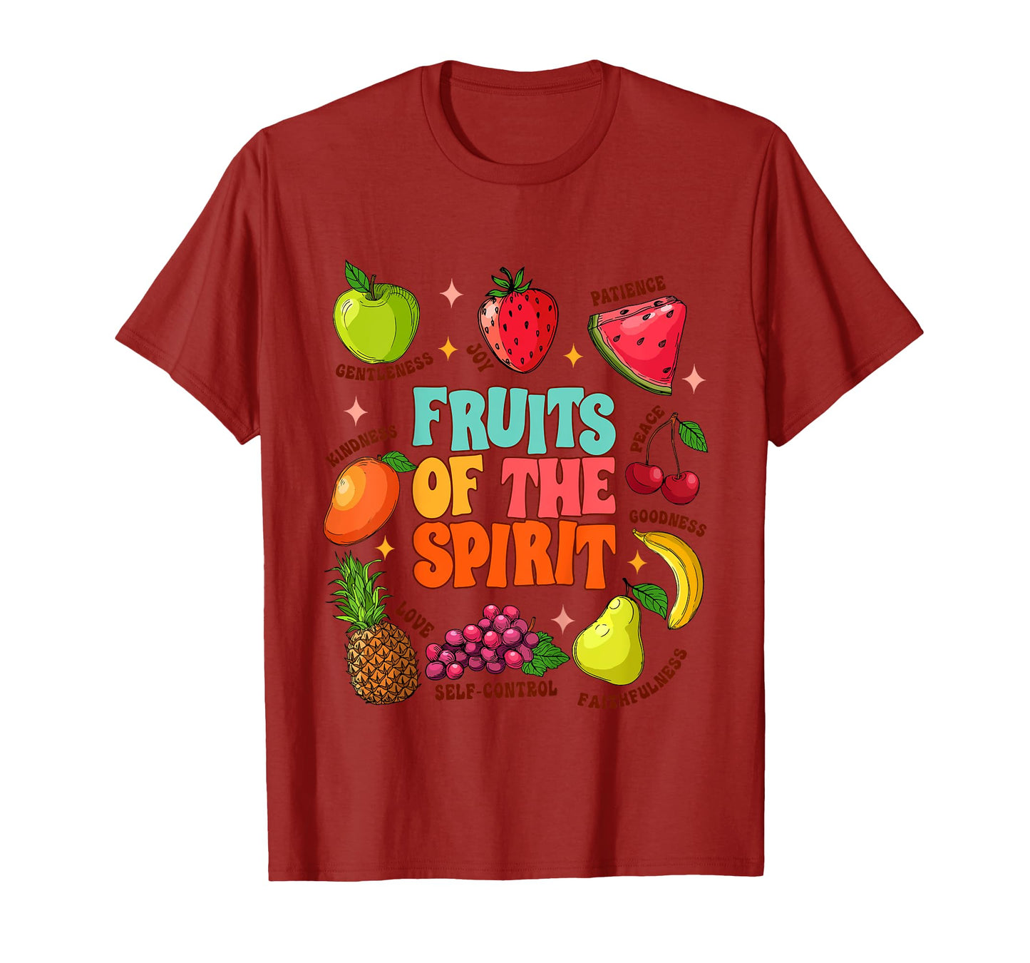 Kids Cute Christian Religious Baby Girl Boy Fruits Of The Spirit T-Shirt