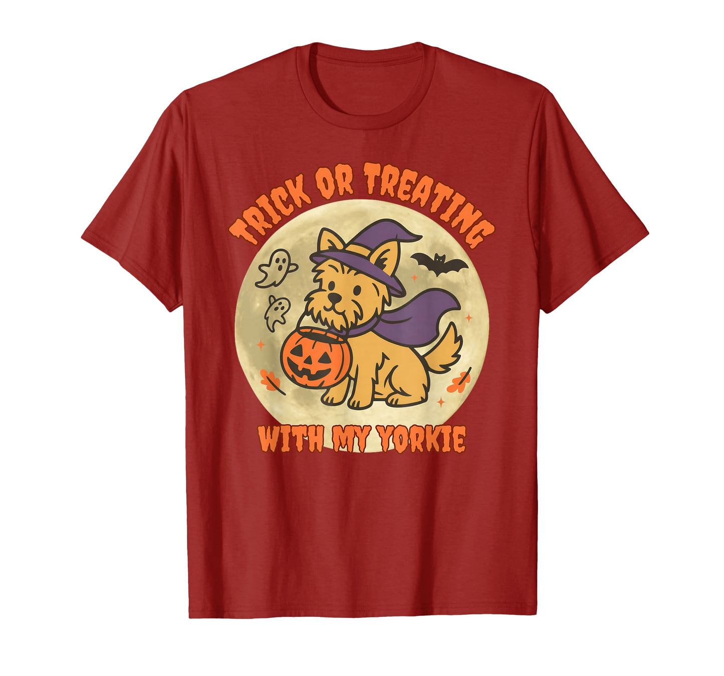 Trick or Treating with My Yorkie Halloween Dog T-Shirt