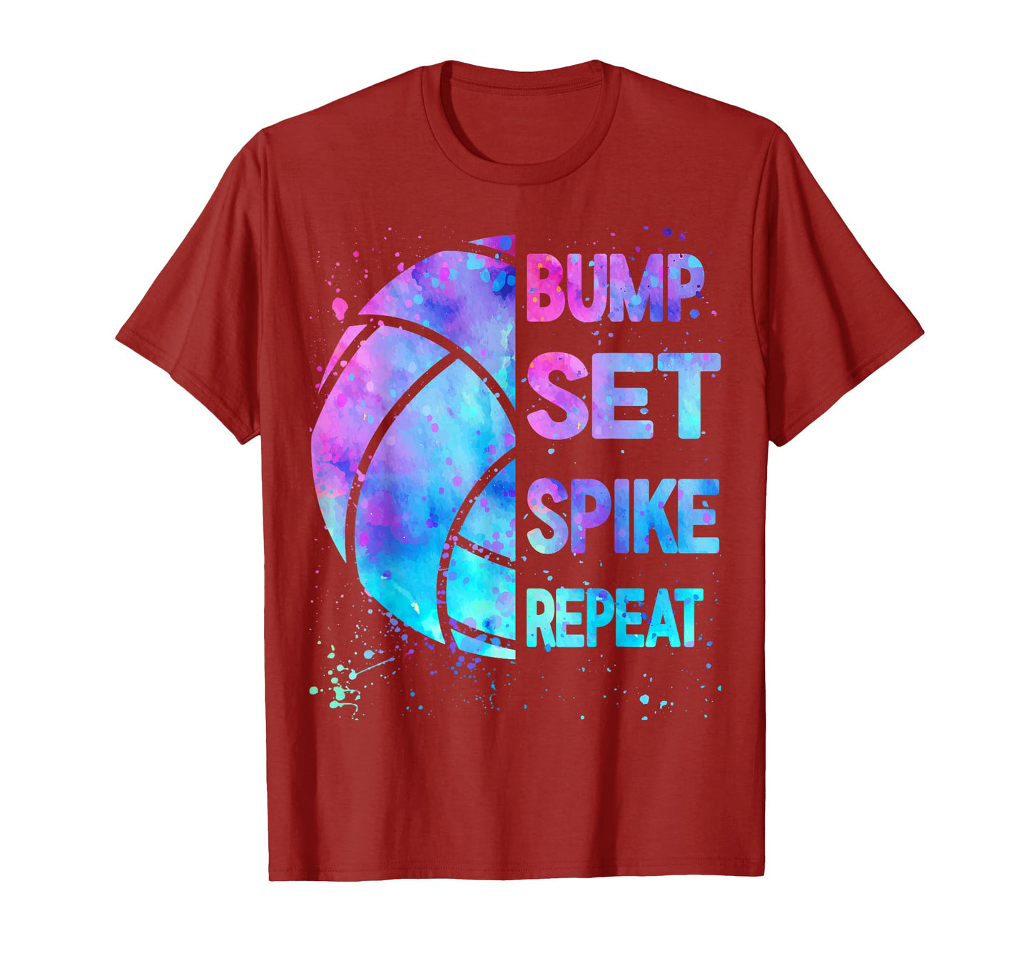 Volleyball Bump Set Spike Repeat Women Teen Girls T-Shirt