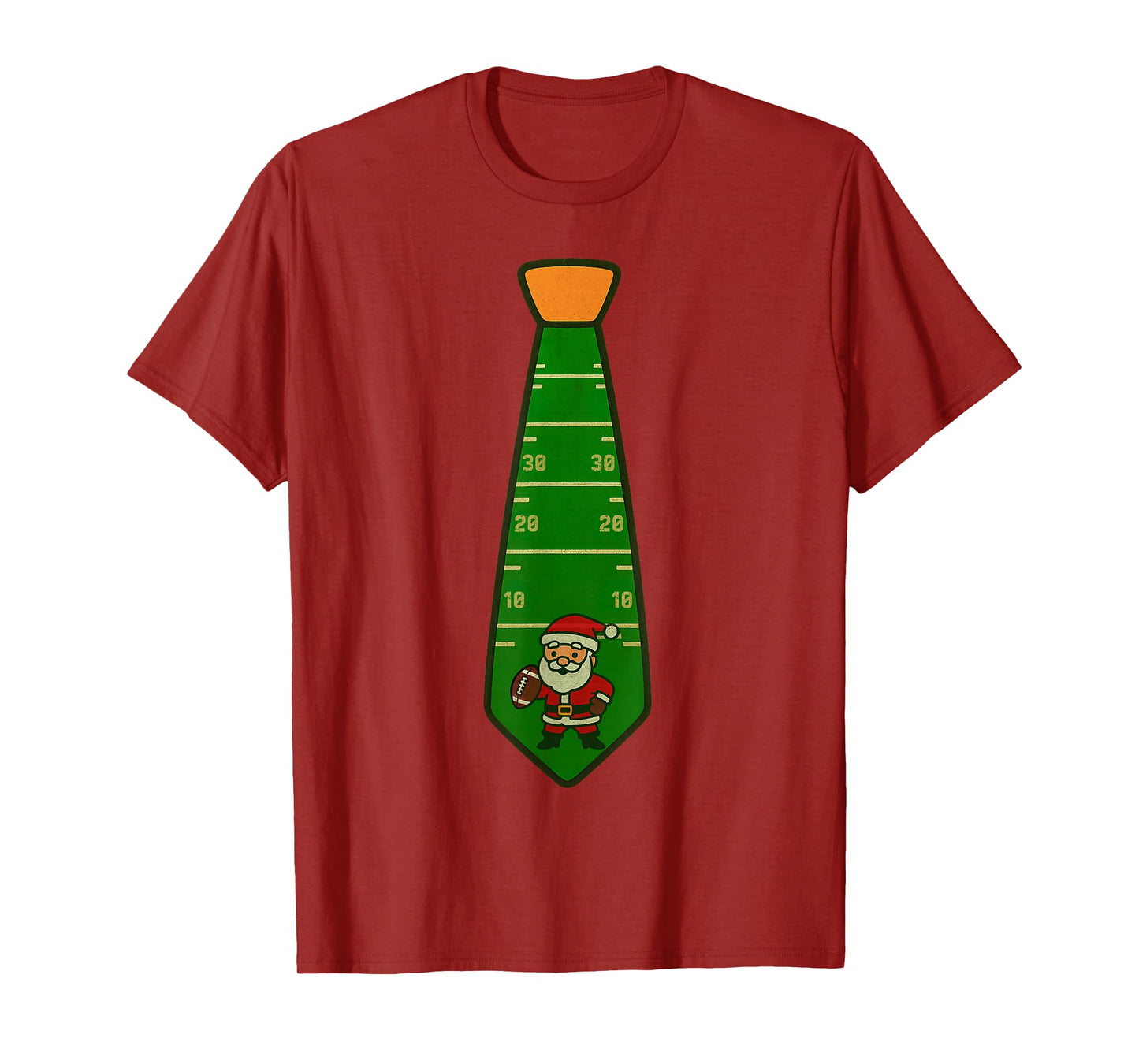 Santa Claus Playing American Football Xmas Holiday Christmas T-Shirt