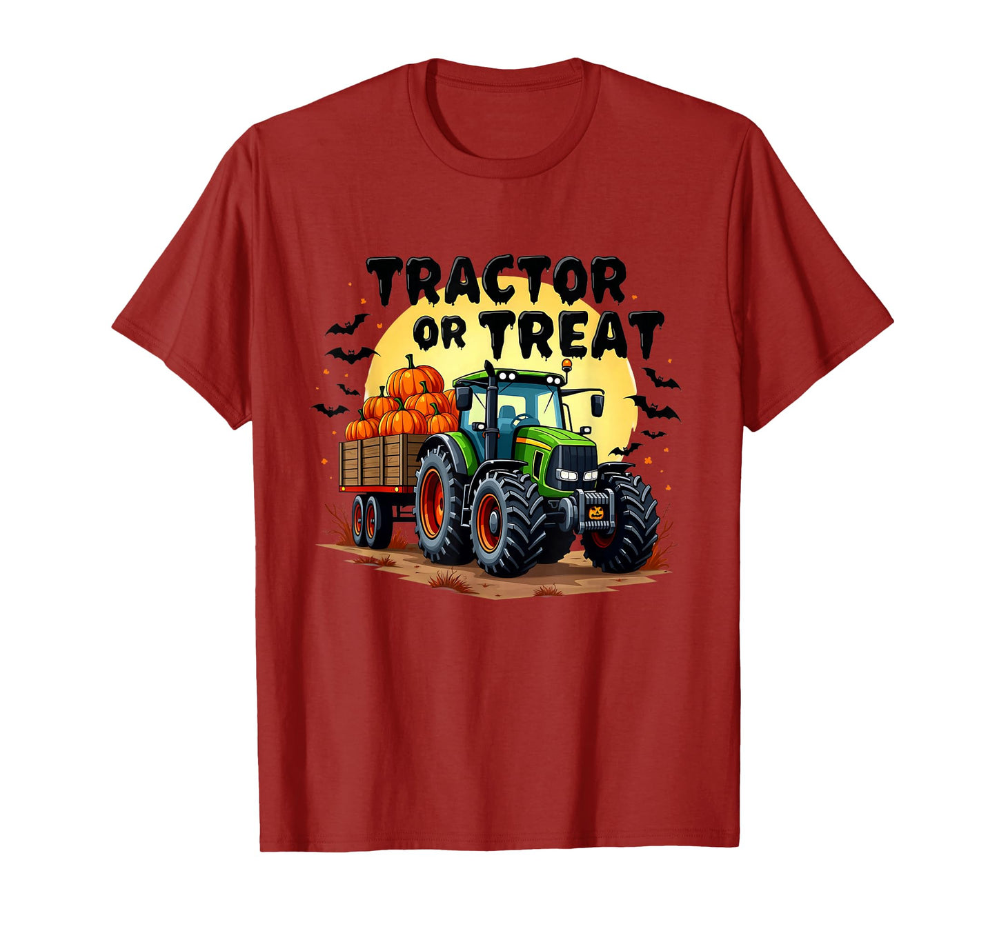 Tractor or Treat Halloween Pumpkin Harvest Trick Or Treat T-Shirt
