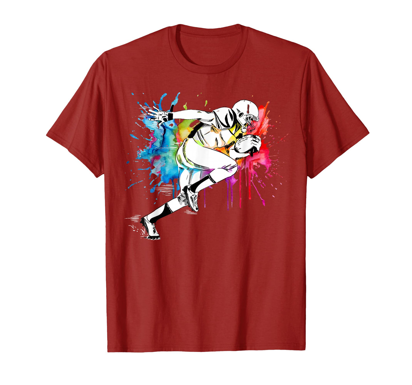 American Football Player Paint T-Shirt