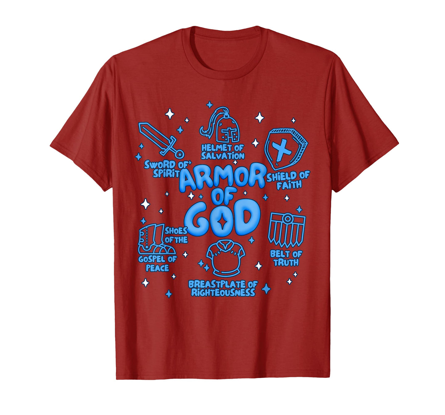 Warrior of God Put On The Full Armor of God Men Women Kids T-Shirt