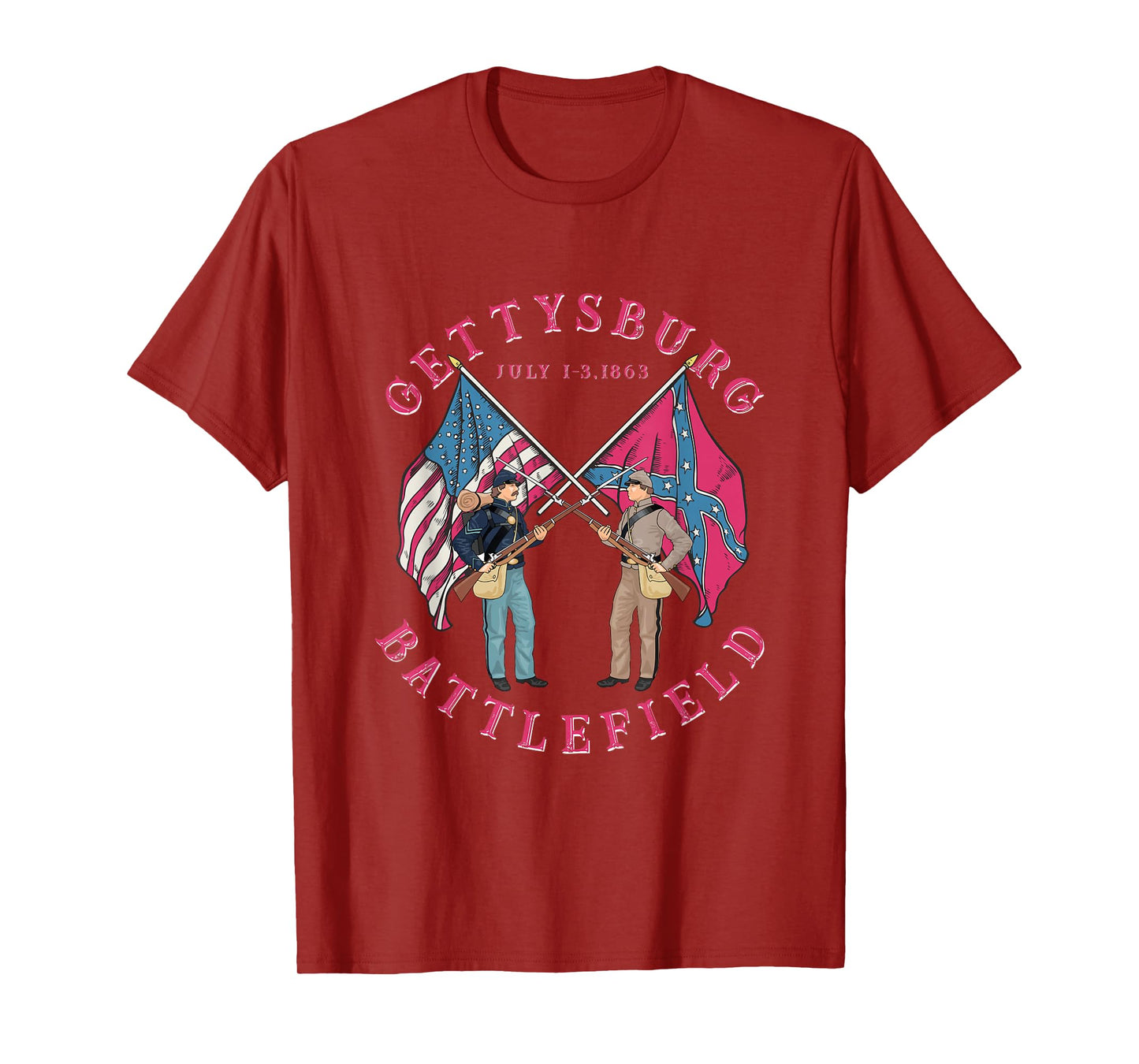 Vintage Gettysburg Battlefield American History T-Shirt