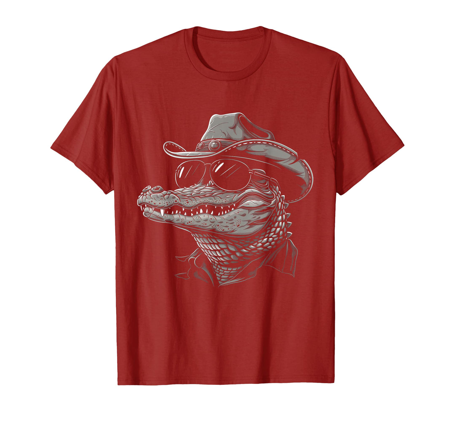 Alligator Cowboy Hat Gator Crocodile Reptile Lover Funny T-Shirt