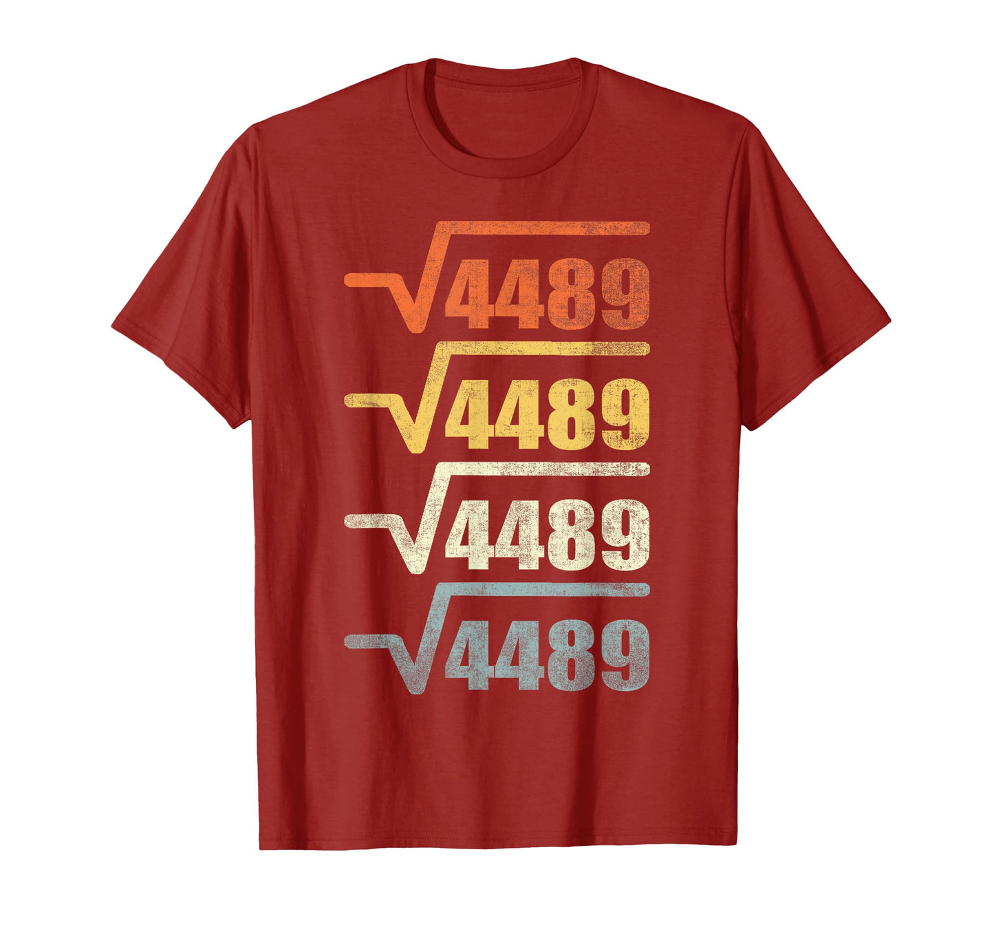 Funny Vintage 67 Meme Square Root 4489 Slang Math Teacher T-Shirt