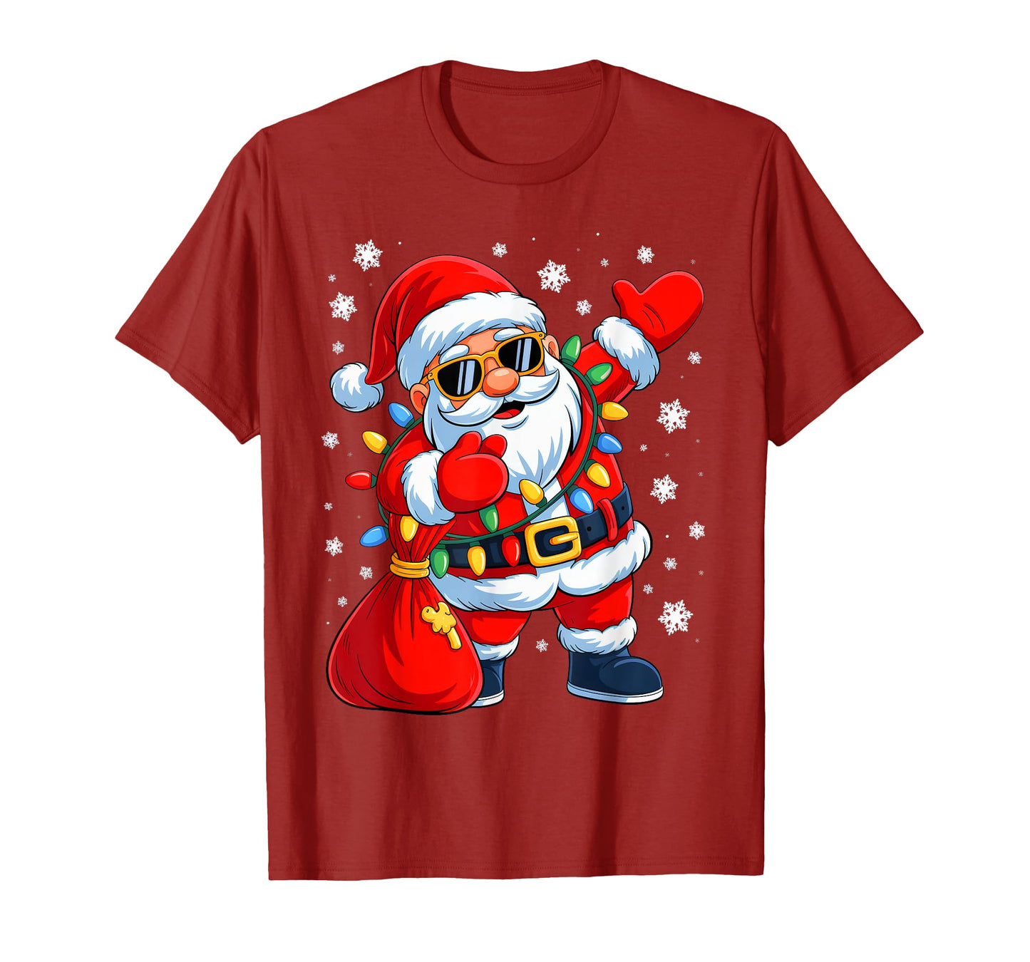 Dabbing Santa Christmas Boys Girls Kids Funny Xmas Squad T-Shirt