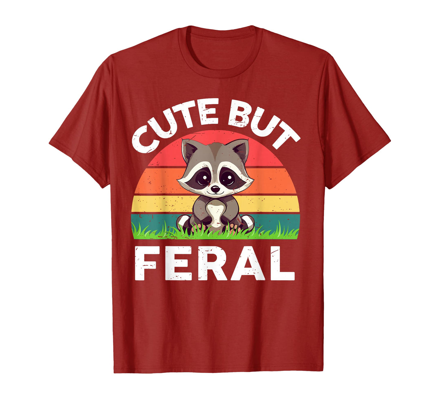 Cute But Feral Raccoon Toddler Boy Funny Raccoon Meme T-Shirt