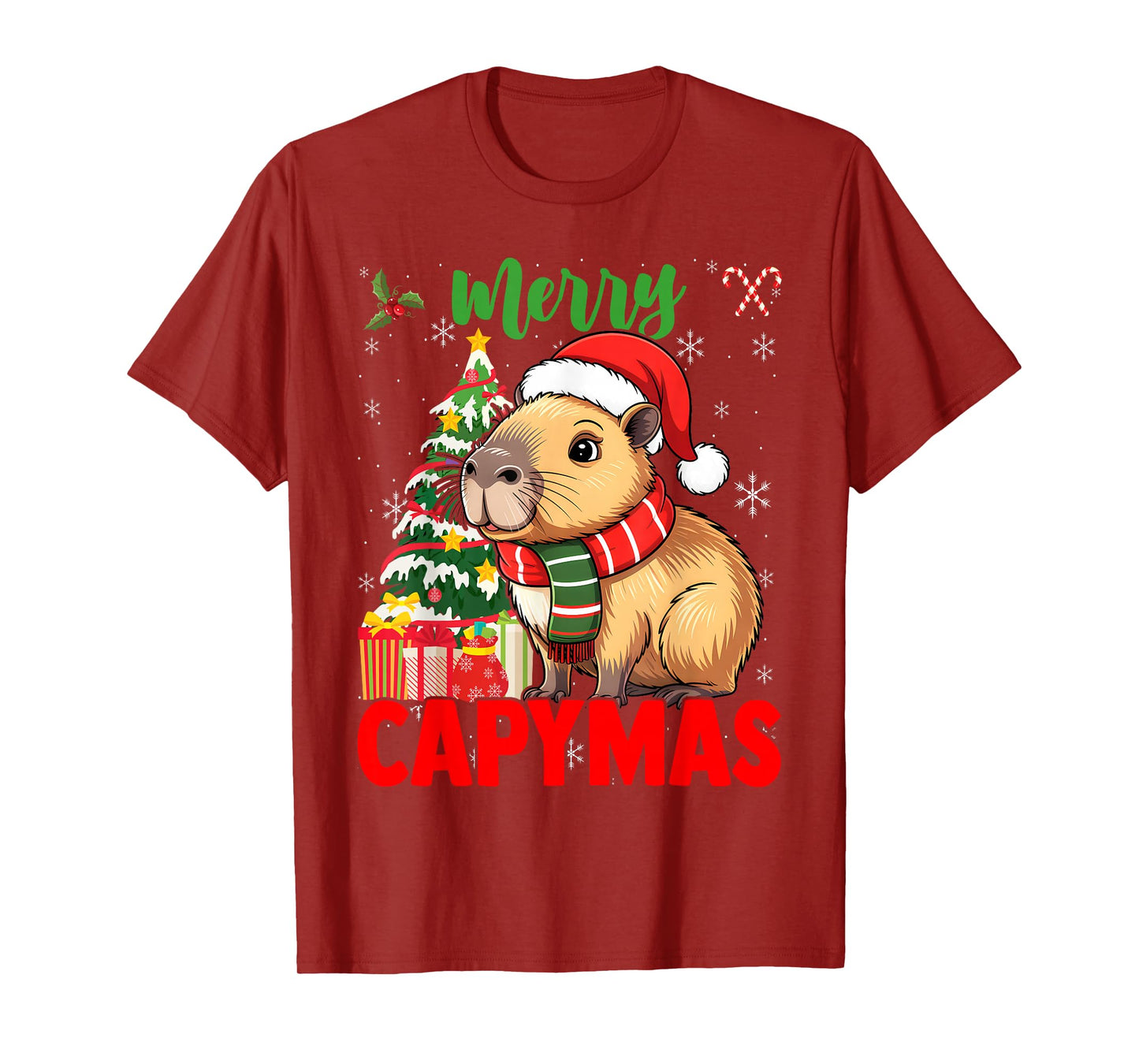 Capybara Christmas Holidays Funny Santa Merry Capymas T-Shirt