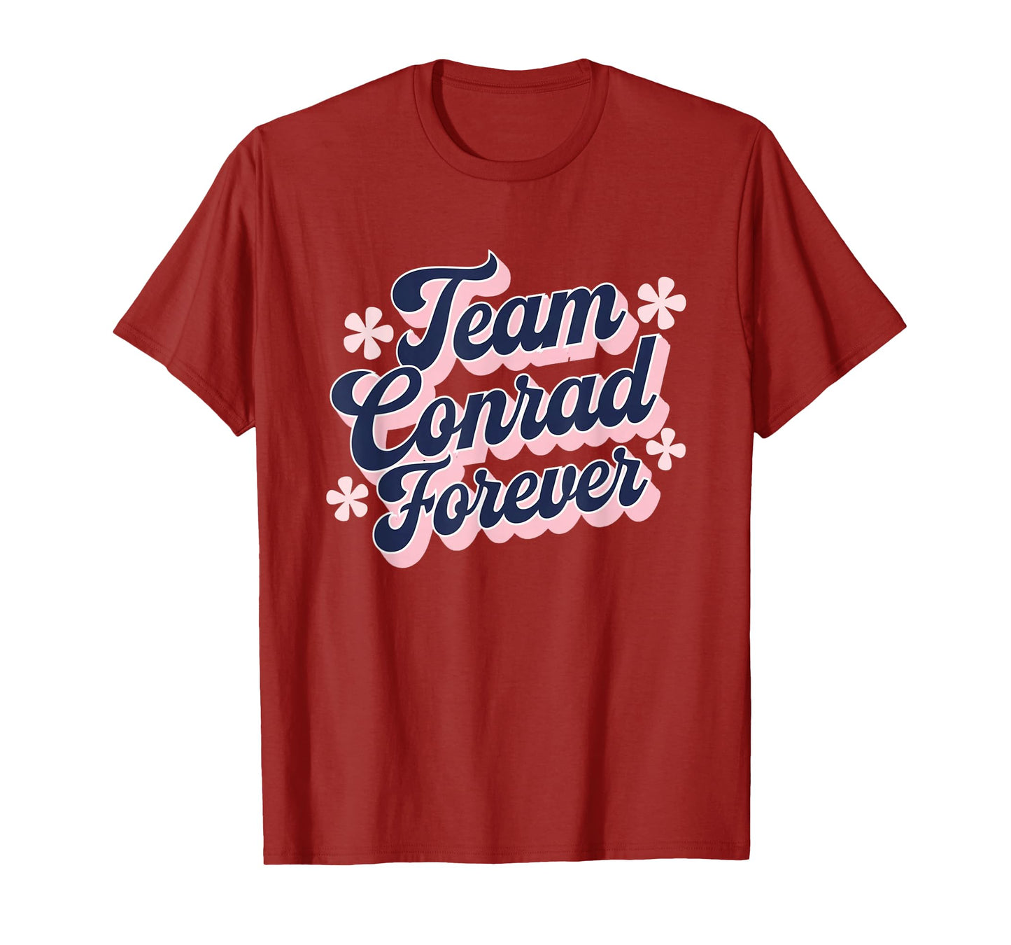 Vintage Groovy Flower Power Vibe Retro Team Conrad Forever T-Shirt