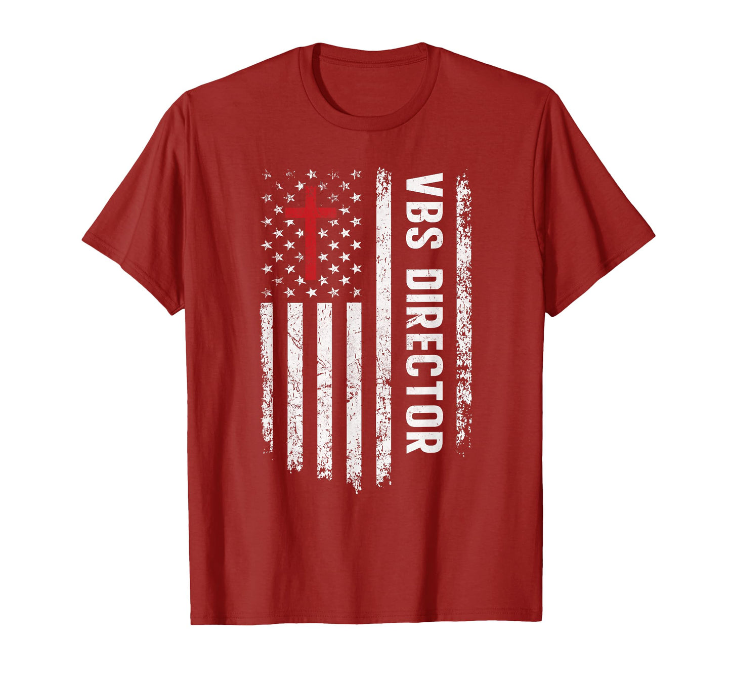 VBS Director Cross USA Flag Vacation Bible School Teacher T-Shirt